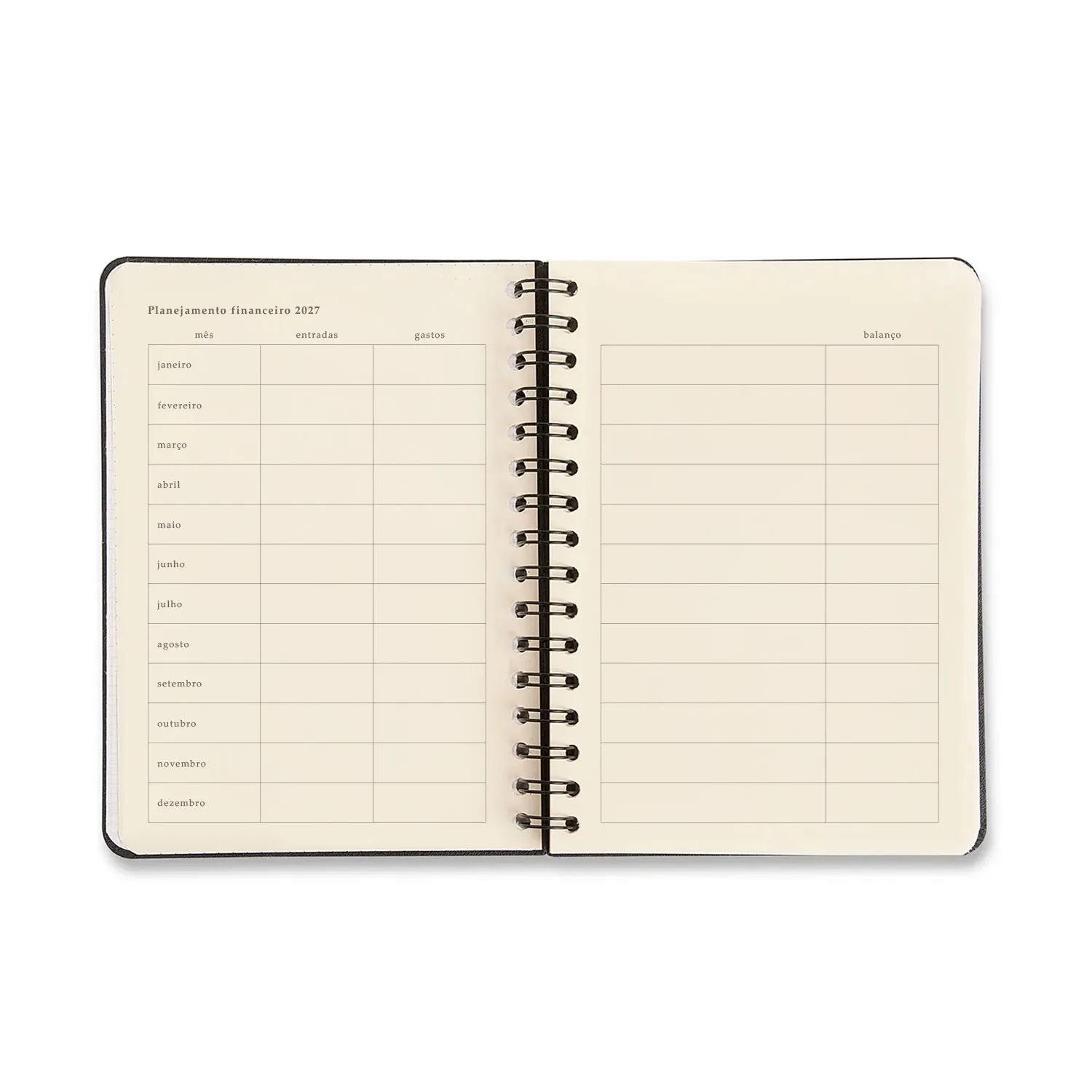 Agenda Planner Wire-o 2027 Relicário Diária A5 Secreto Coral