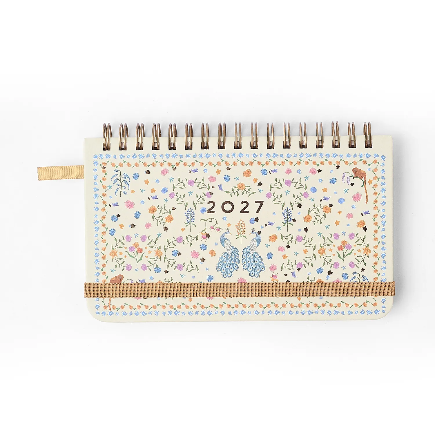 Agenda Planner Wire-o 2027 Relicário Semanal Office 15,5x9 Realeza Off White