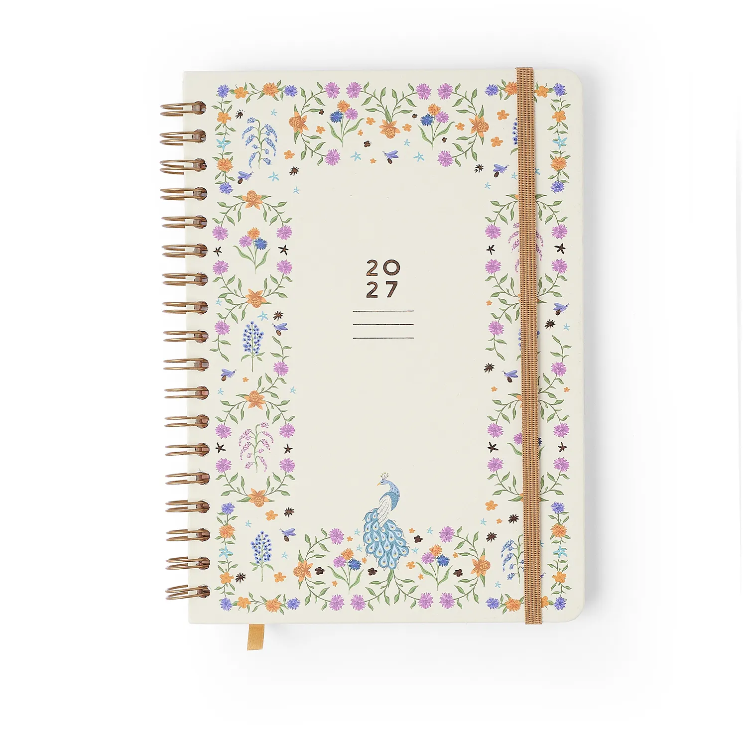 Agenda Planner Wire-o 2027 Relicário Semanal Planejamento 17x24 Secreto Off White