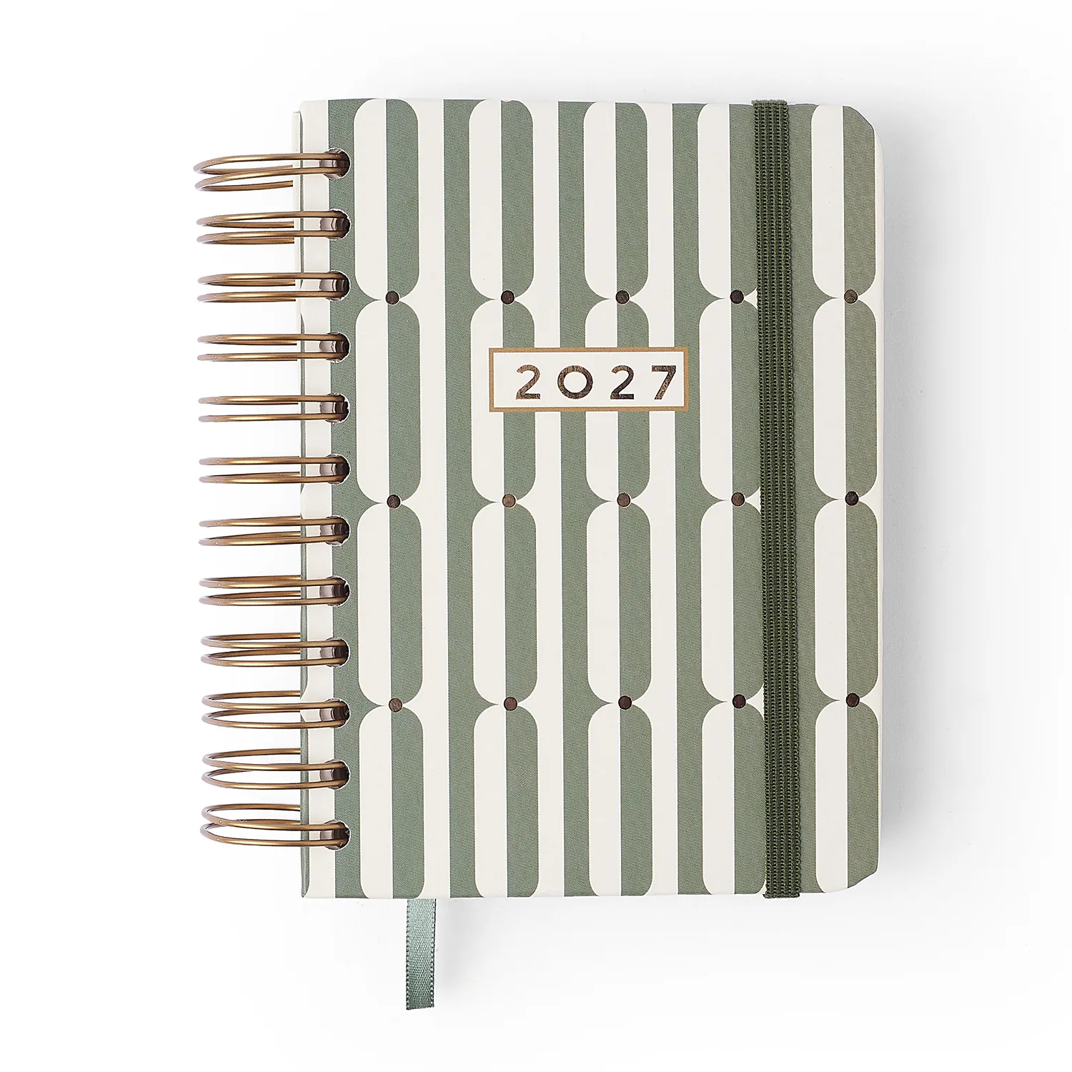 Agenda Planner Wire-o 2027 Veredas Diária 11,5x16 Verde