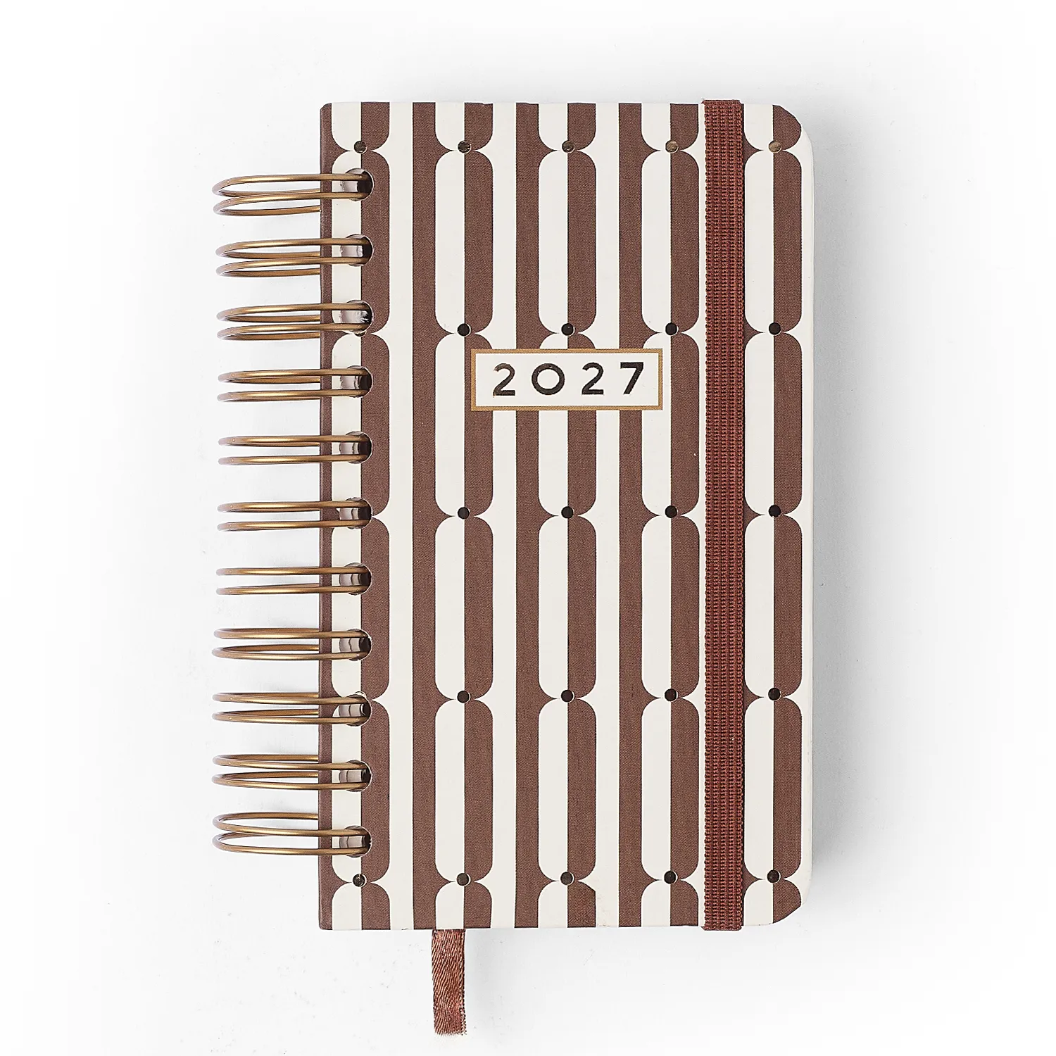 Agenda Planner Wire-o 2027 Veredas Diária 9x15,5 Marrom