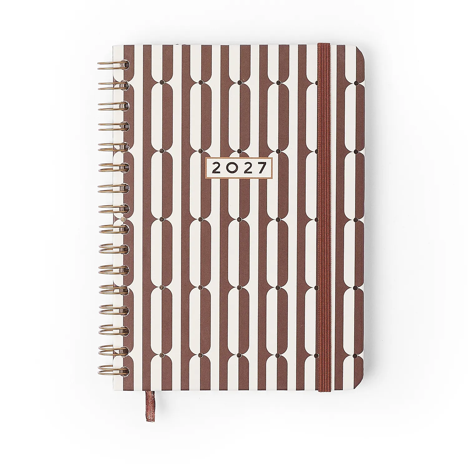 Agenda Planner Wire-o 2027 Veredas Semanal Anotações A5 Marrom