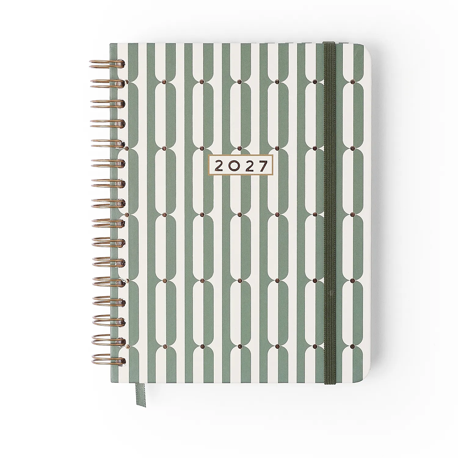 Agenda Planner Wire-o 2027 Veredas Semanal Notas c/ Divisórias A5 Verde
