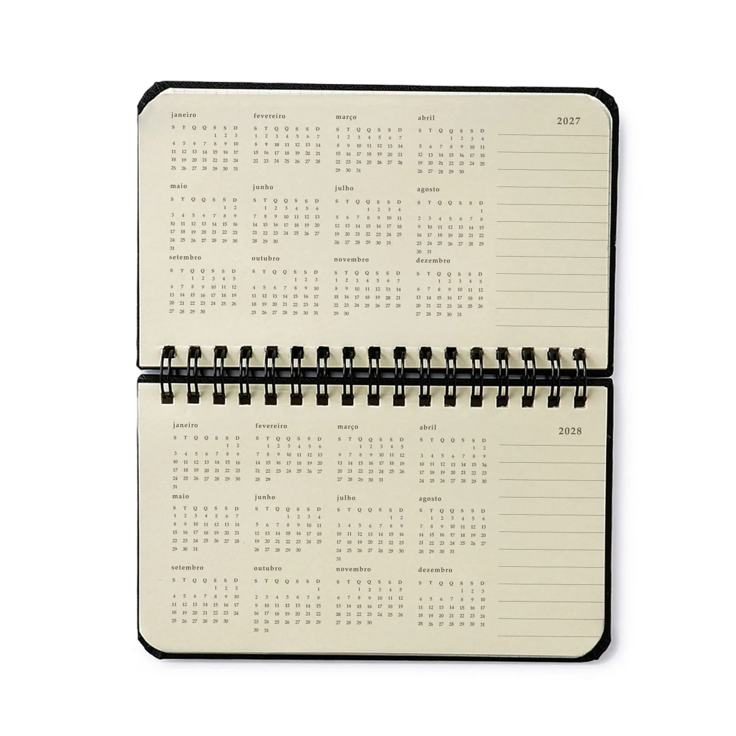 Agenda Planner Wire-o 2027 Veredas Semanal Office 15,5x9 Gelo