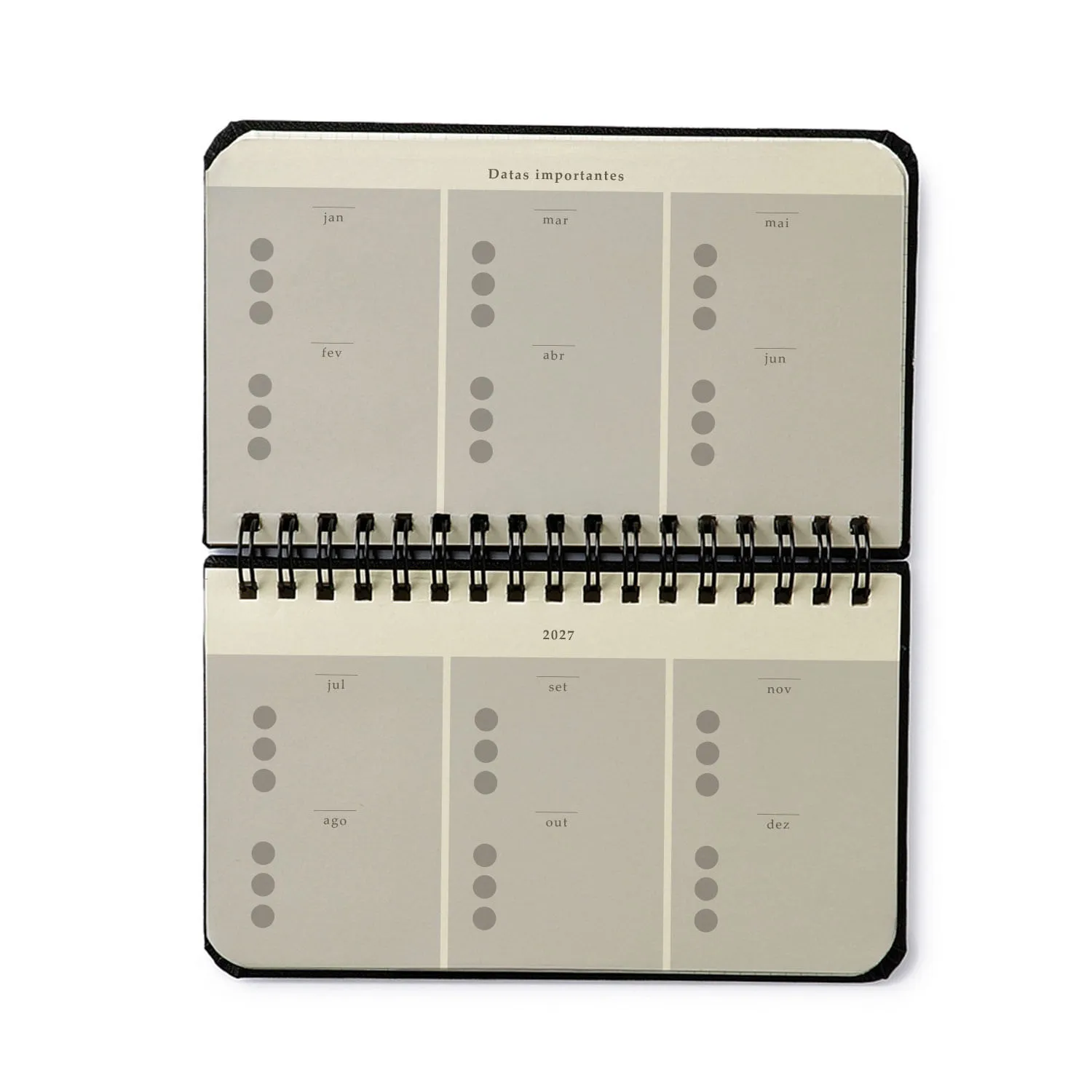 Agenda Planner Wire-o 2027 Veredas Semanal Office 15,5x9 Gelo