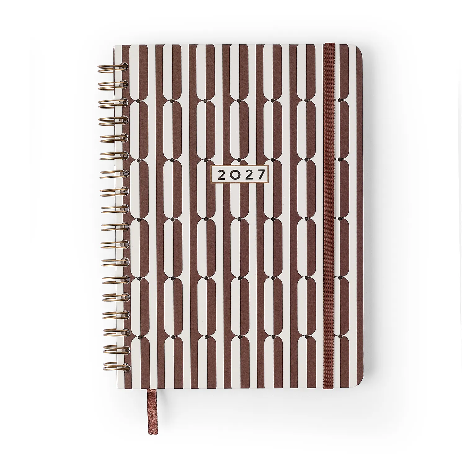Agenda Planner Wire-o 2027 Veredas Semanal Planejamento 17x24 Marrom