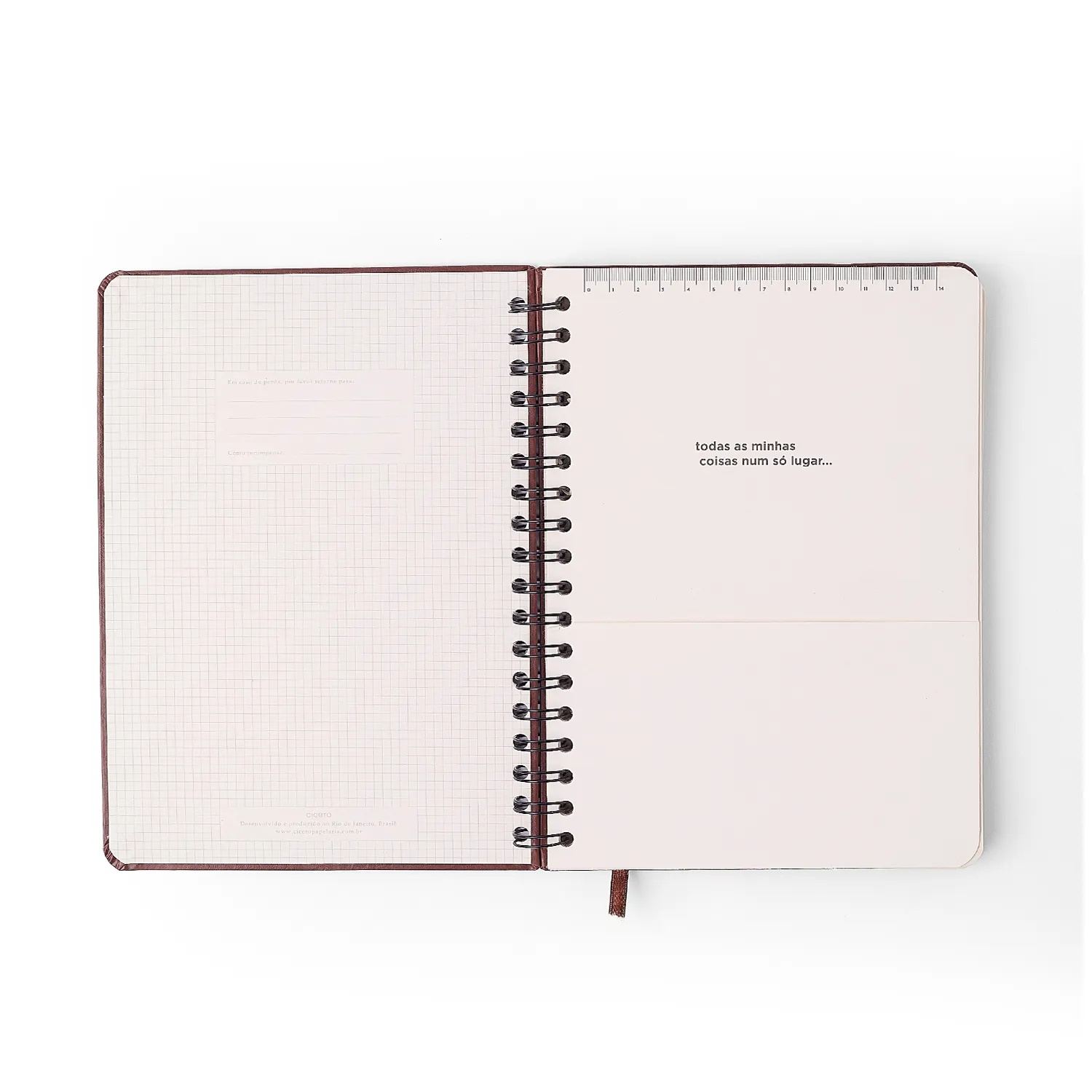 Agenda Planner Wire-o 2027 Veredas Semanal Planejamento 17x24 Marrom