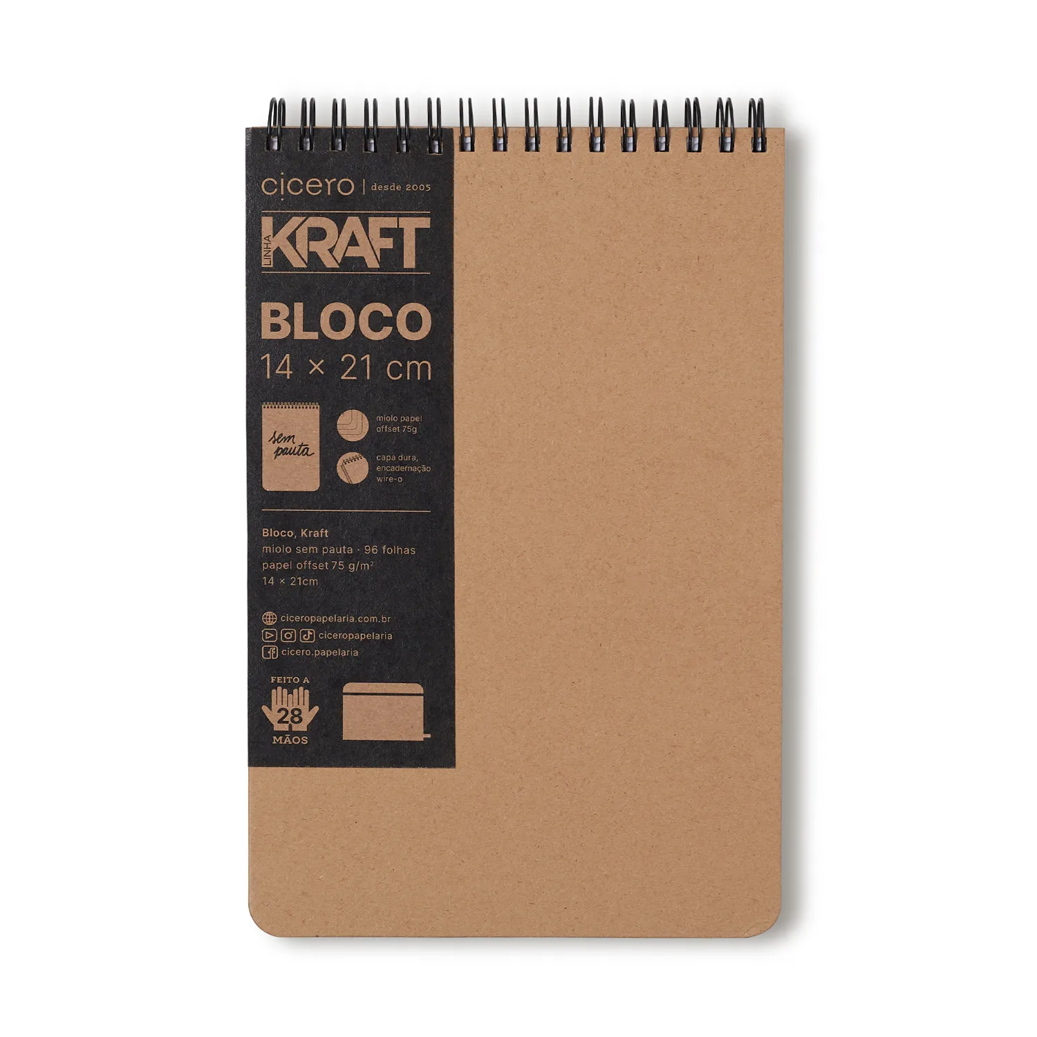 Bloco Kraft 14x21 Sem Pauta