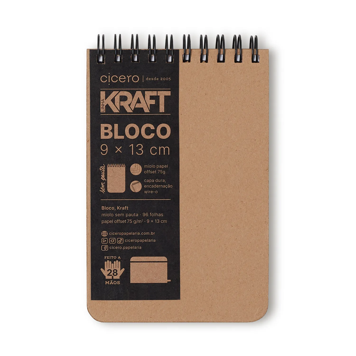 Bloco Kraft 9x13 Sem Pauta