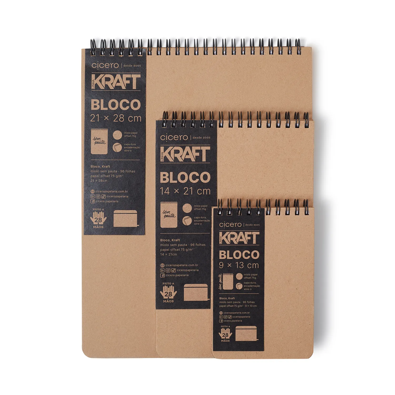 Bloco Kraft 9x13 Sem Pauta