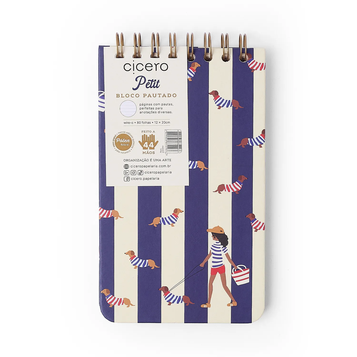 Bloco Wire-o Petit Pautado 12x20 Passeio