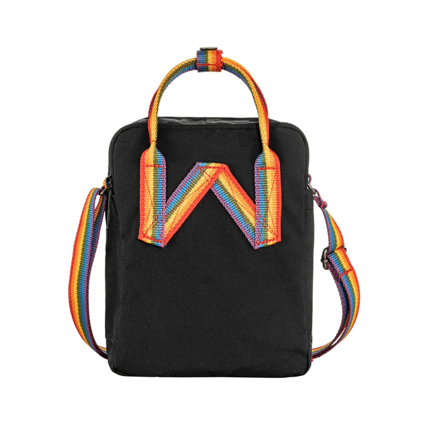 Bolsa Kanken Rainbow Sling - Black Rainbow Pattern (F23623)