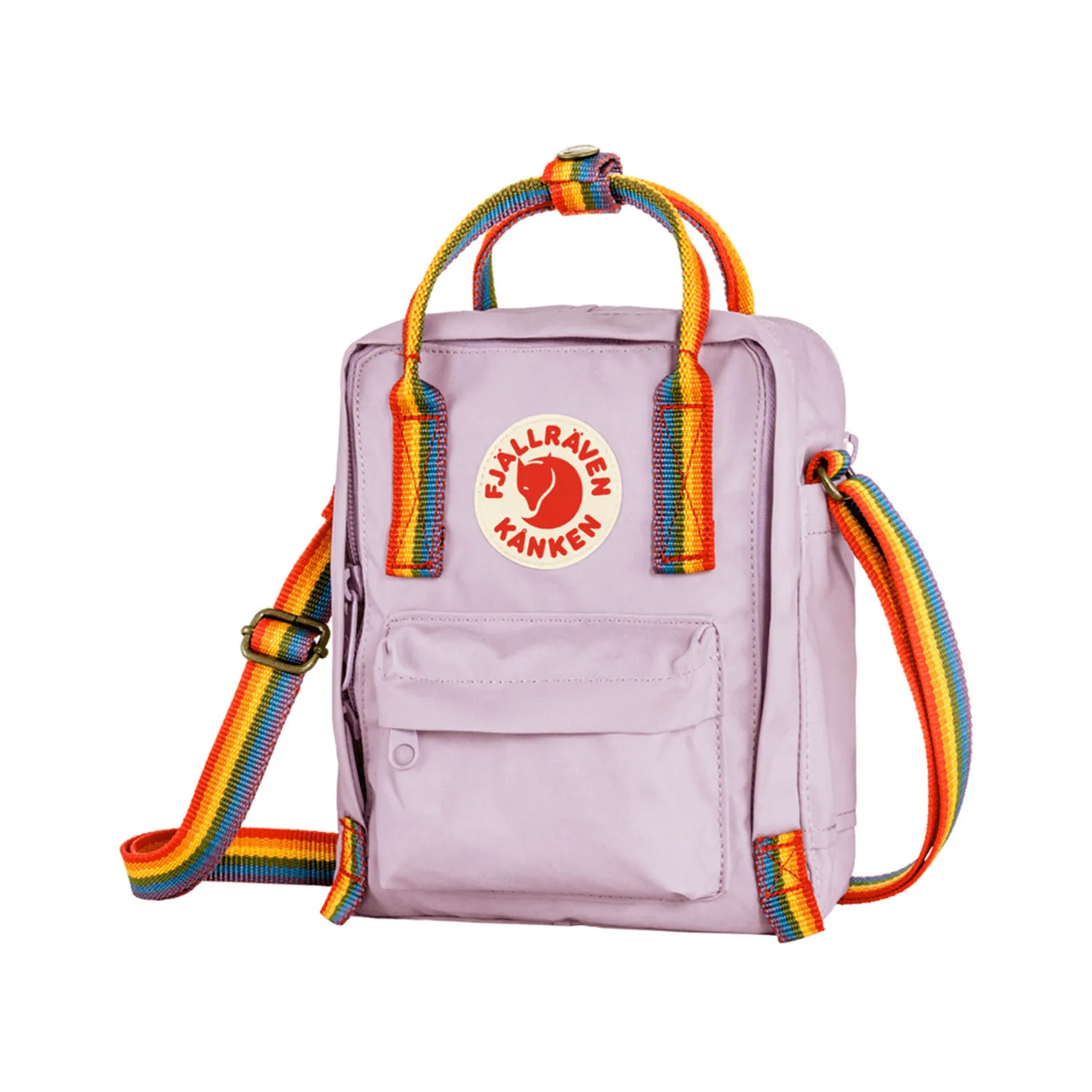 Bolsa Kanken Rainbow Sling - Pastel Lavender Rainbow Pattern (F23623)