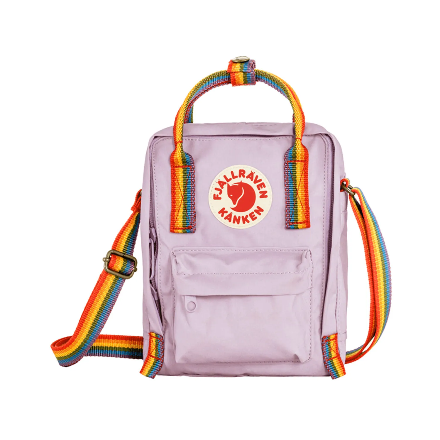 Bolsa Kanken Rainbow Sling - Pastel Lavender Rainbow Pattern (F23623)
