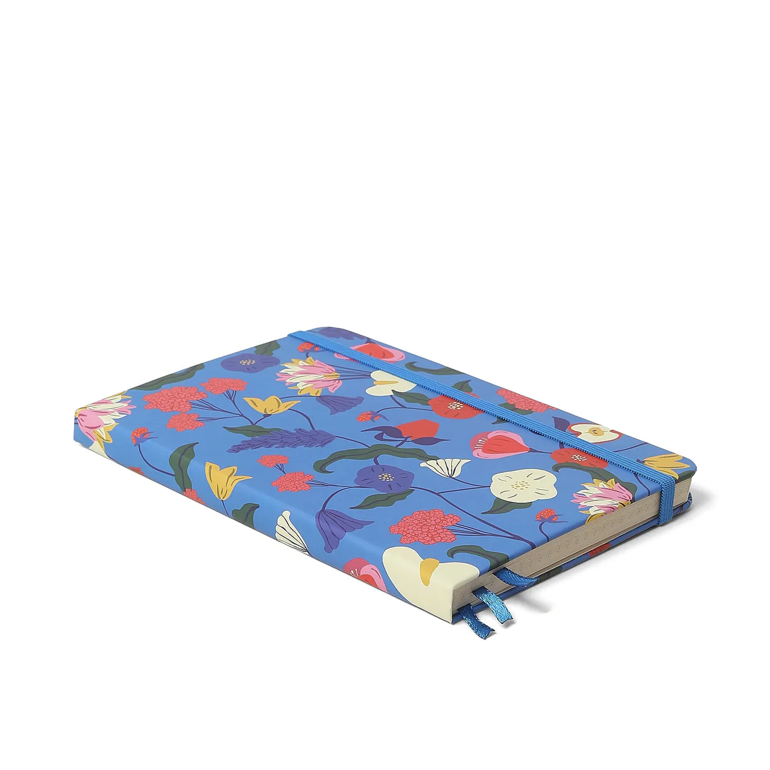 Caderneta Doce Florada Miolo Tri 14x21 Azul