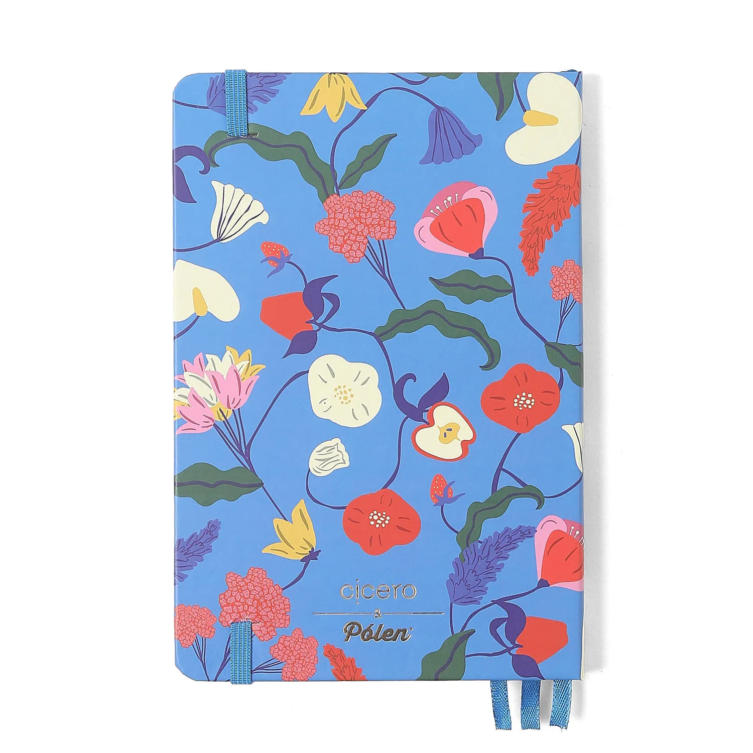 Caderneta Doce Florada Miolo Tri 14x21 Azul
