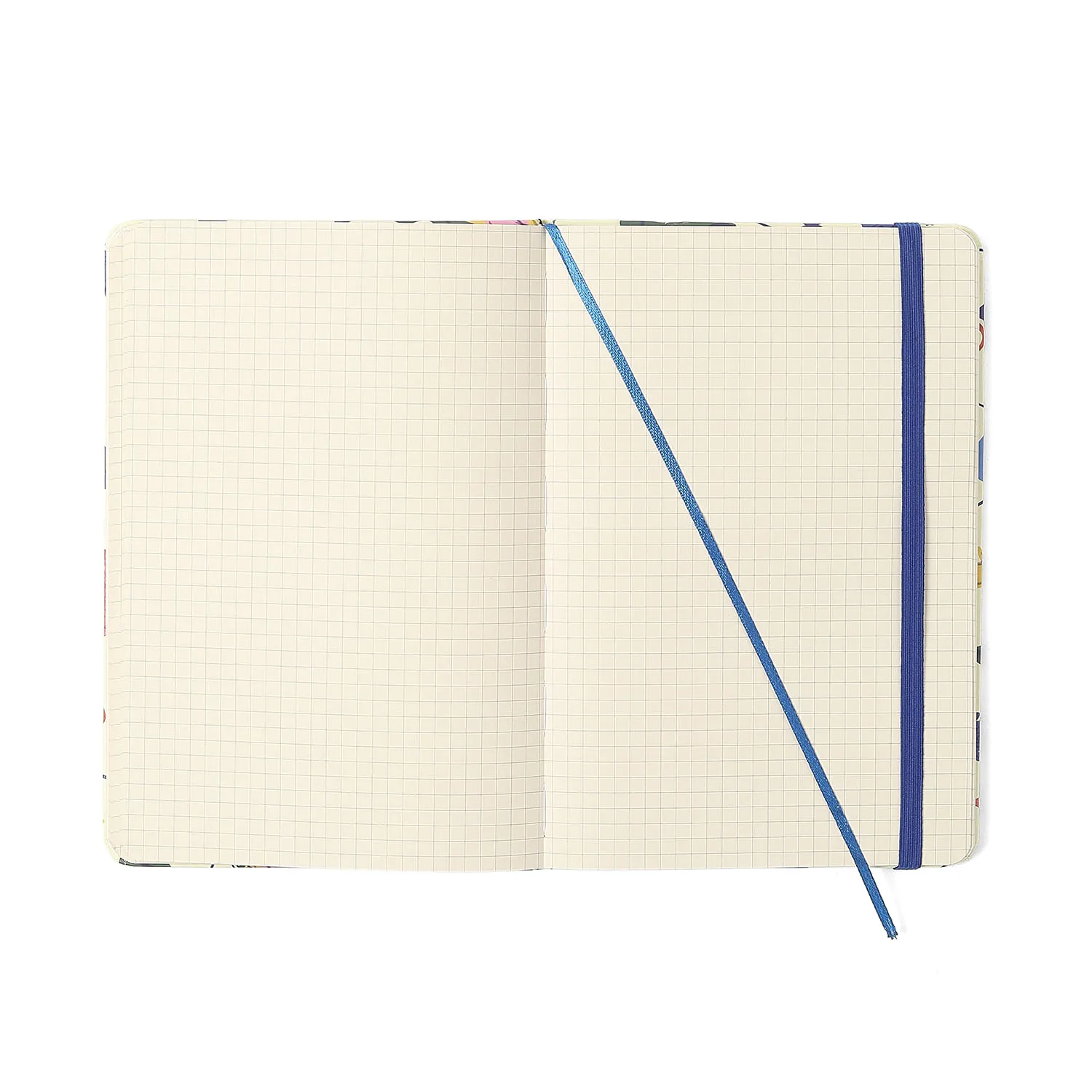Caderneta Doce Florada Quadriculado 14X21 Off White