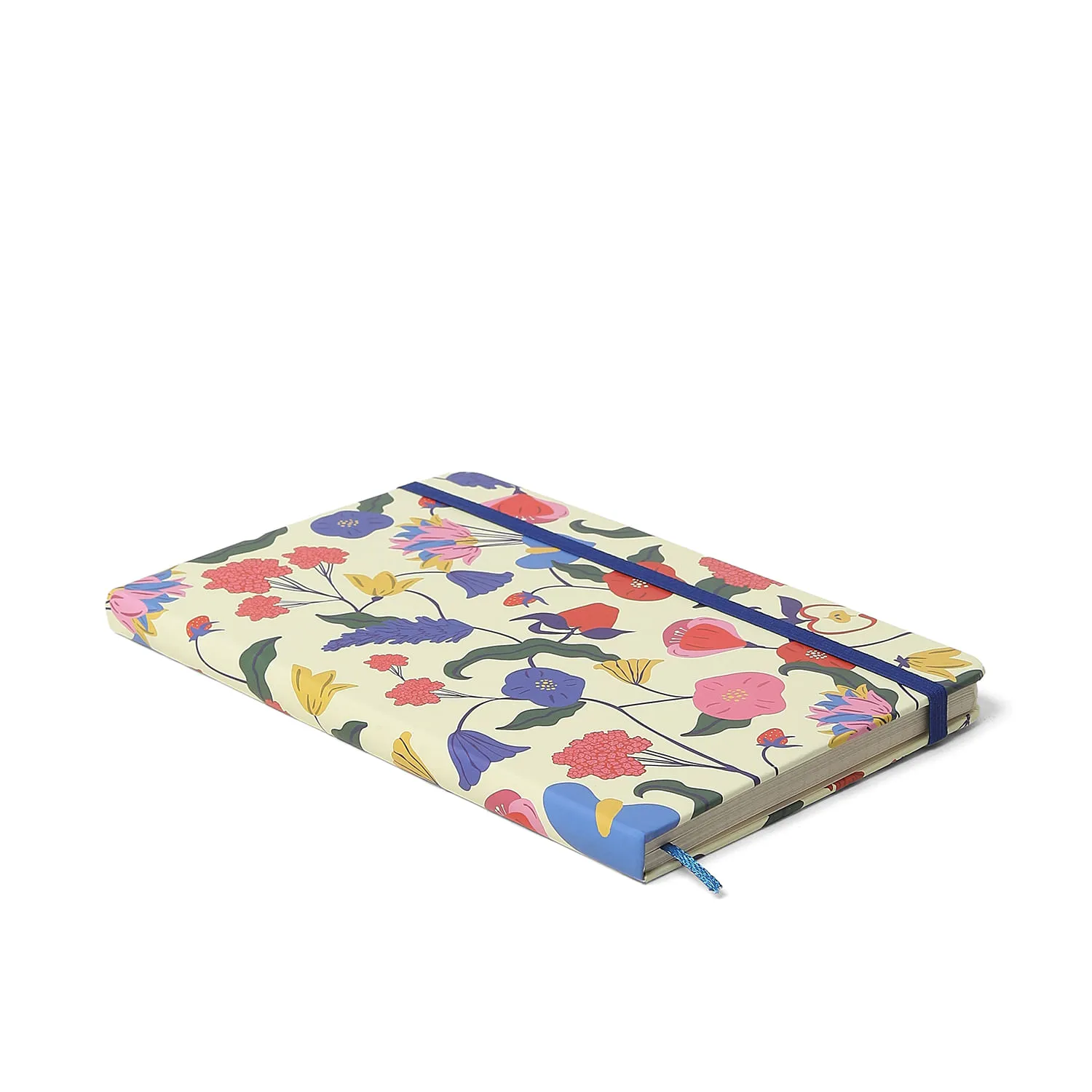 Caderneta Doce Florada Quadriculado 14X21 Off White