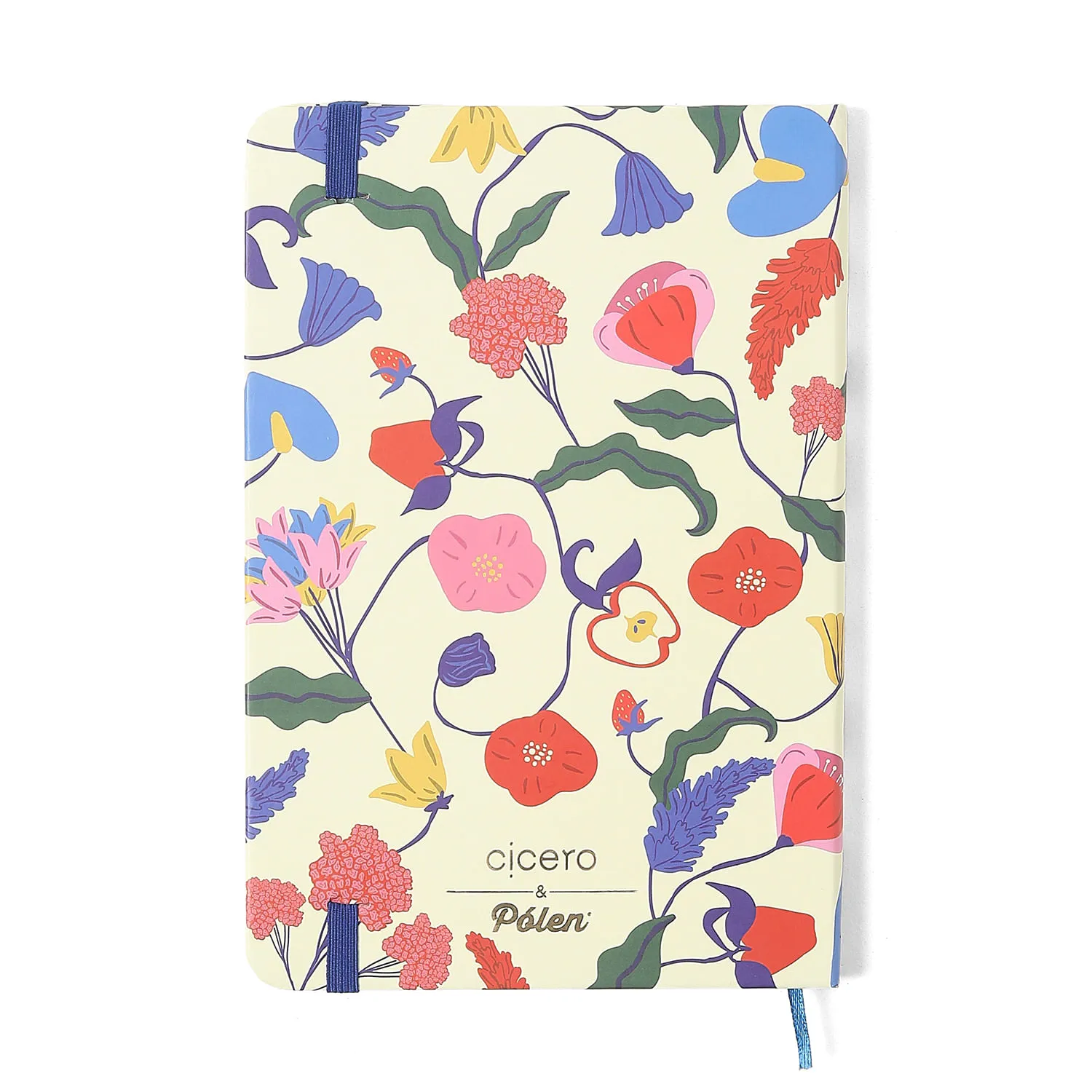 Caderneta Doce Florada Quadriculado 14X21 Off White