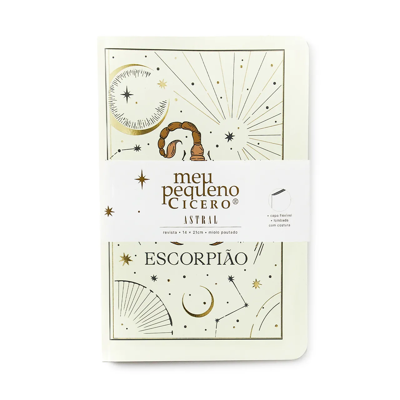 Caderneta Meu Pequeno Cicero Astral Pautado 14X21 Escorpião
