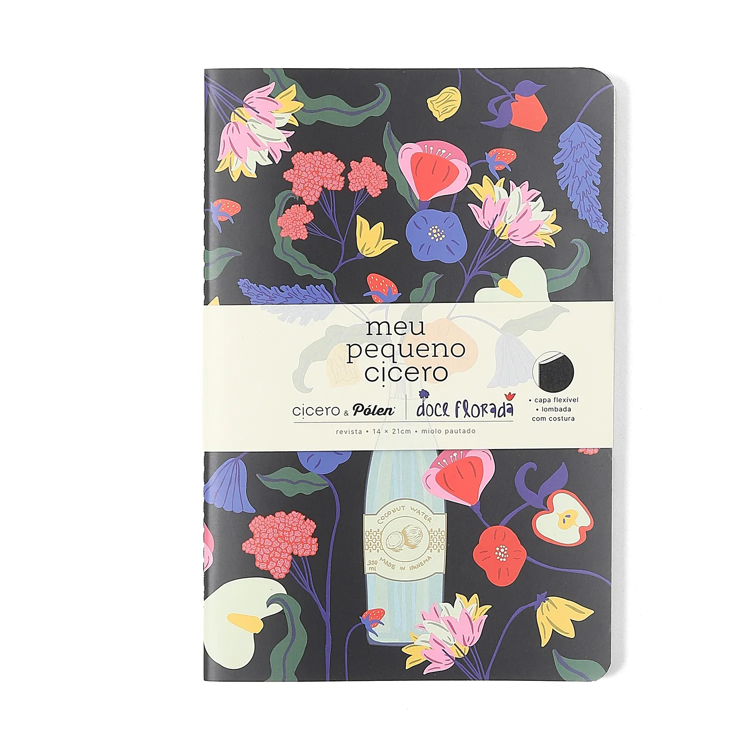 Caderneta Meu Pequeno Cicero Doce Florada Pautado 14x21 Garrafa