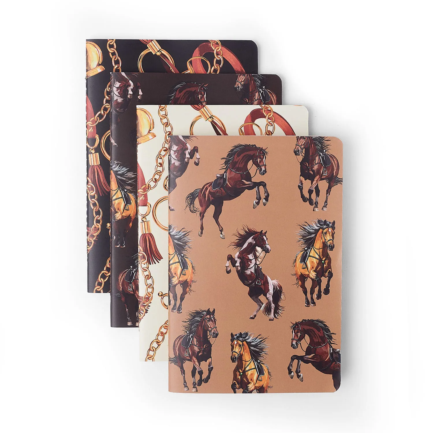 Caderneta Notas Mix Haras Miolos Diferentes Kit 4 unidades 14x21 Haras