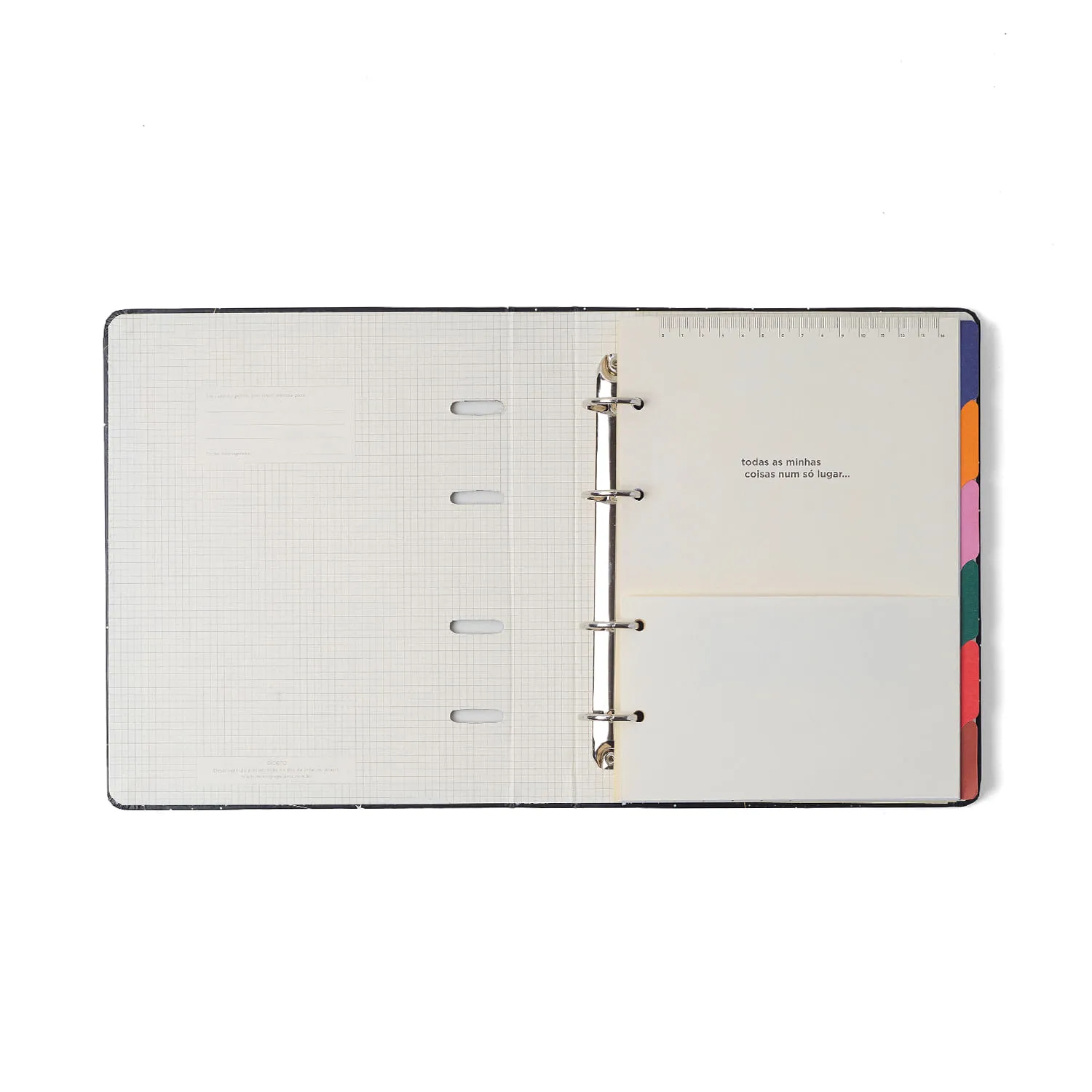 Caderno Criativo Argolado Doce Florada Pautado 17x24 Off White