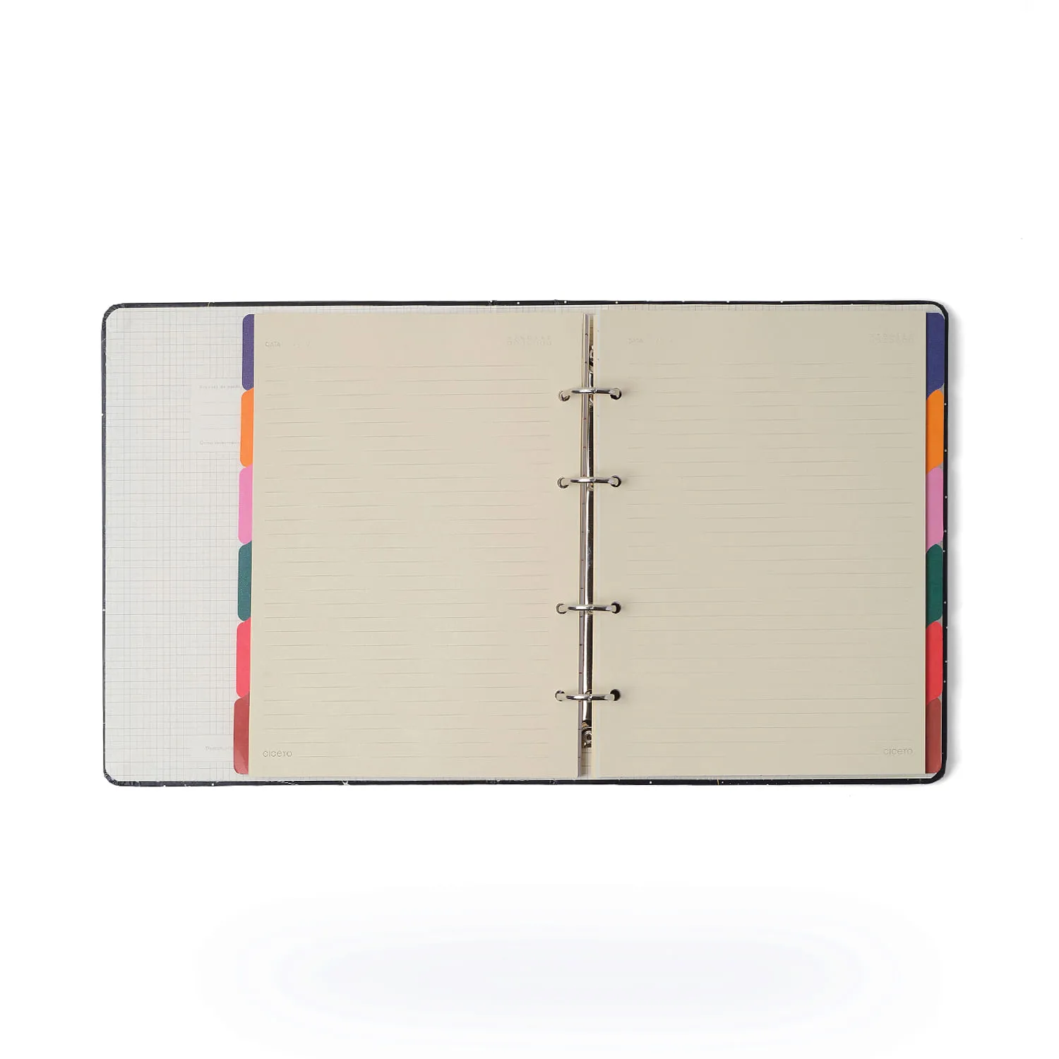 Caderno Criativo Argolado Doce Florada Pautado 17x24 Off White