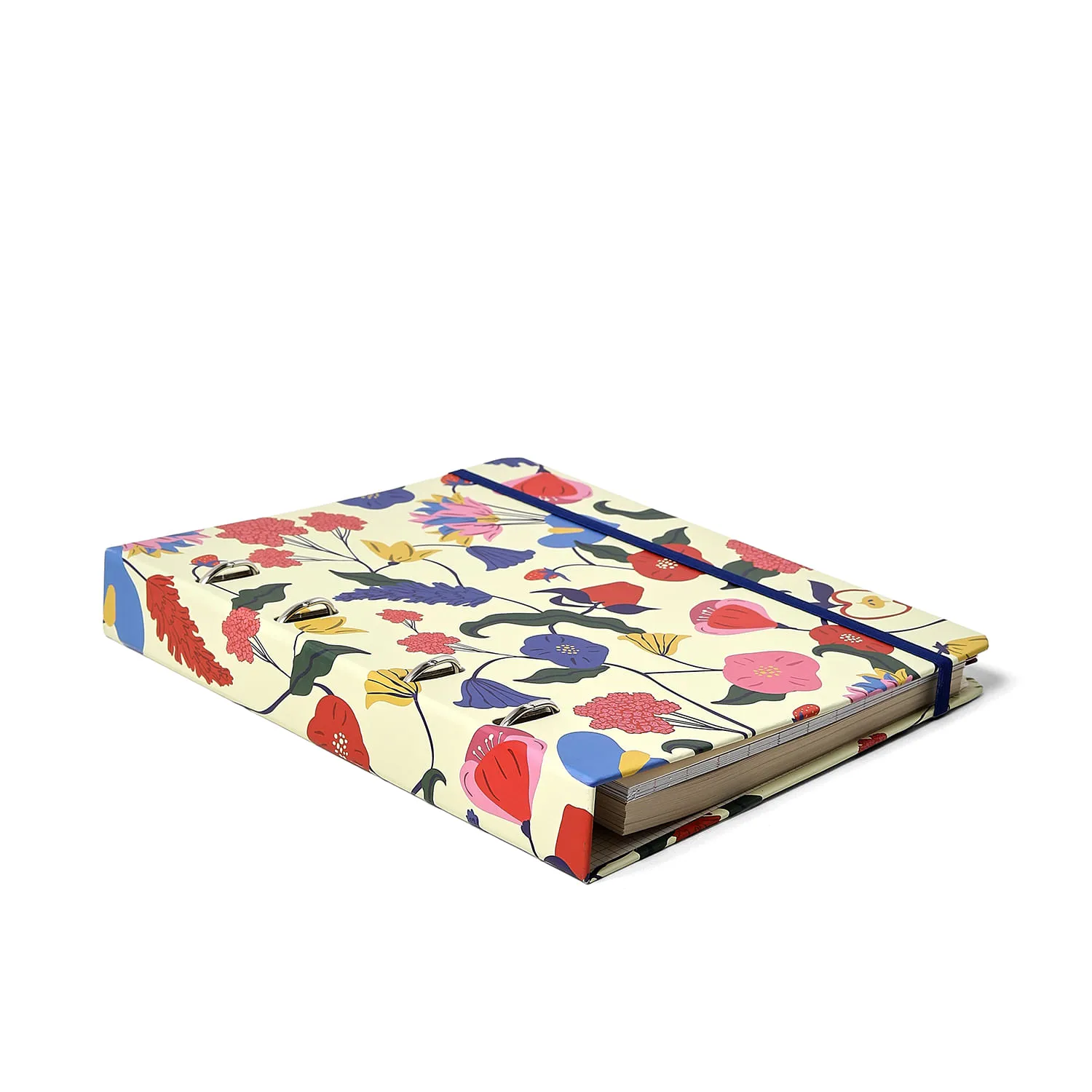 Caderno Criativo Argolado Doce Florada Pautado 17x24 Off White