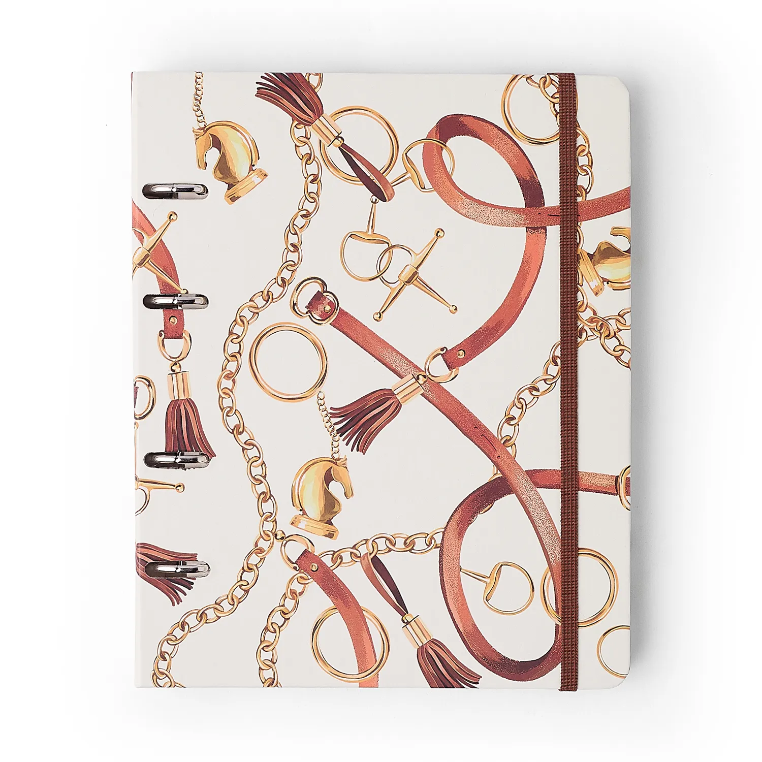 Caderno Criativo Argolado Haras Pautado 17x24 Selaria Off White