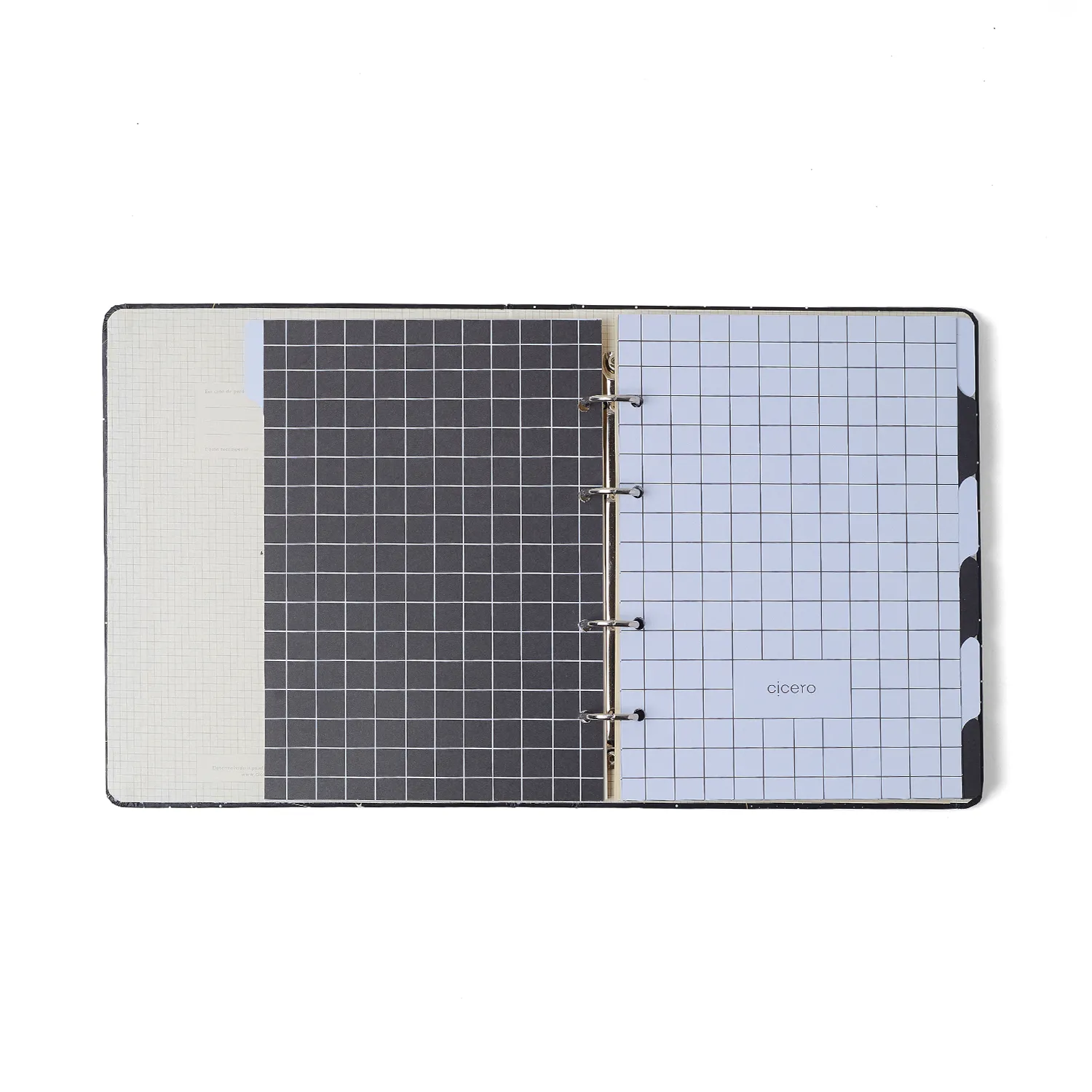 Caderno Criativo Argolado Jardim Pautado 17x24 Preto