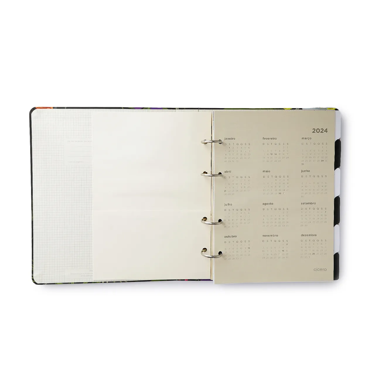 Caderno Criativo Argolado Kraft Pautado 17X24 Linha E Ponto