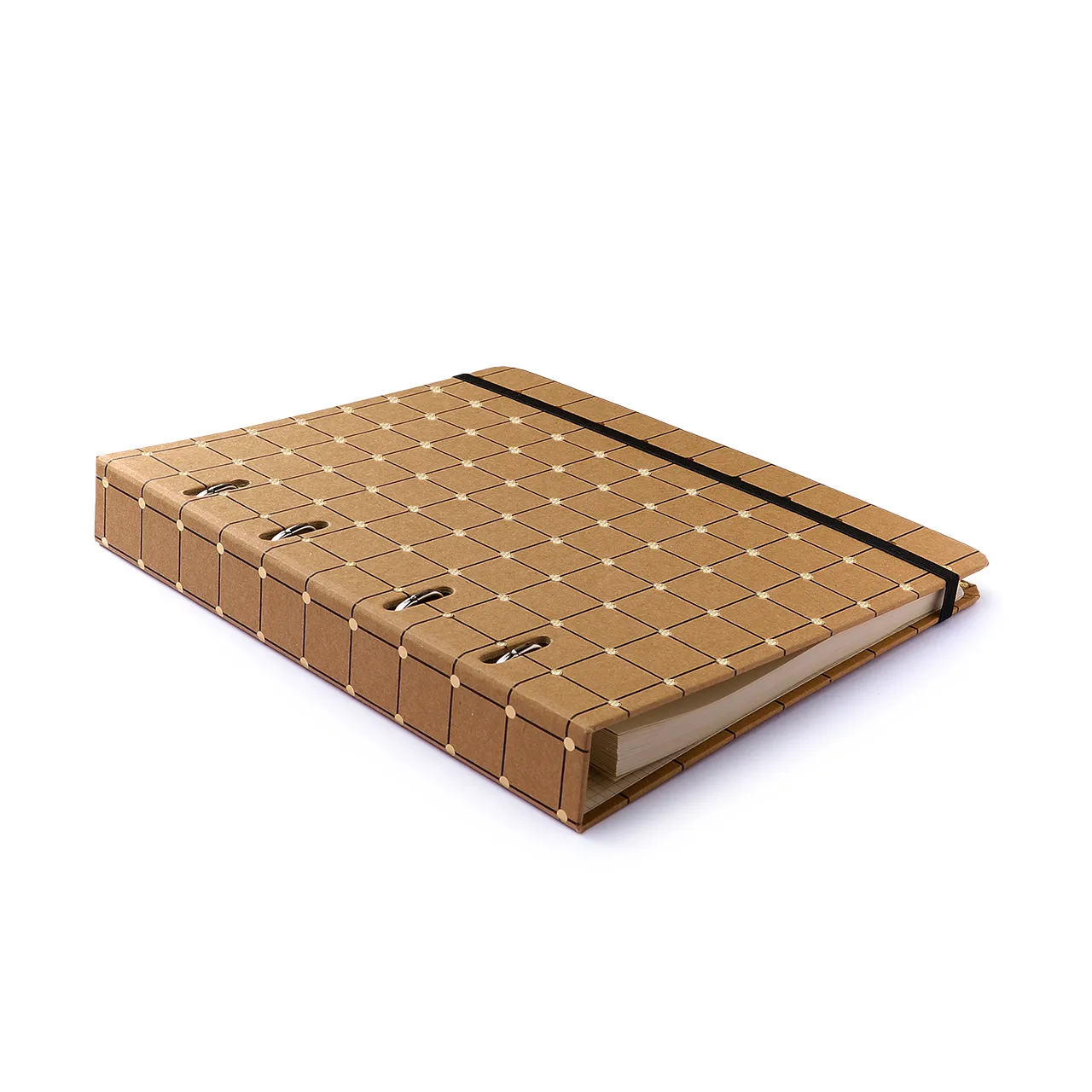 Caderno Criativo Argolado Kraft Pautado 17X24 Linha E Ponto