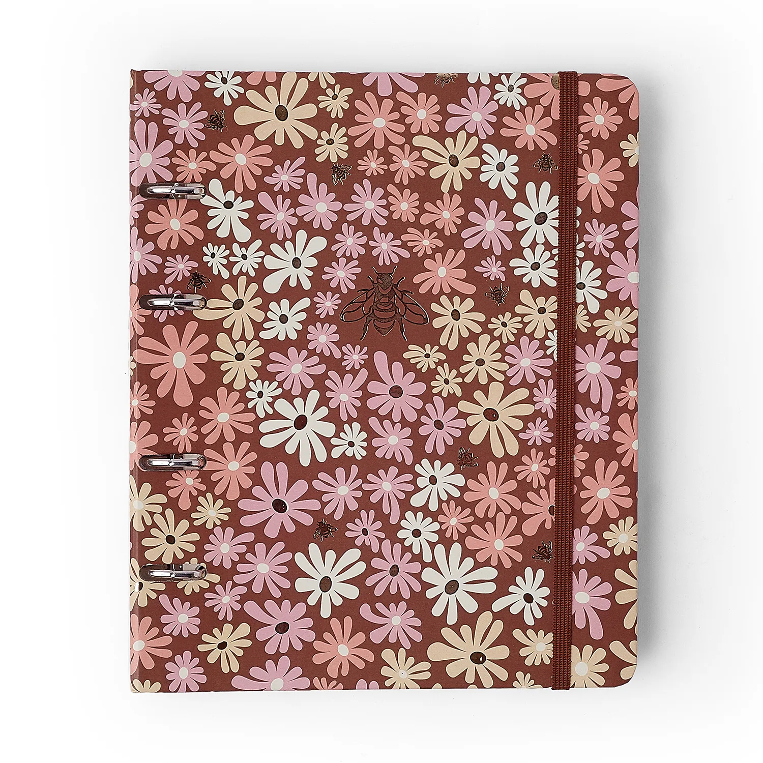 Caderno Criativo Argolado Melissa Pautado 17x24 Mini Bloomy Chocolate