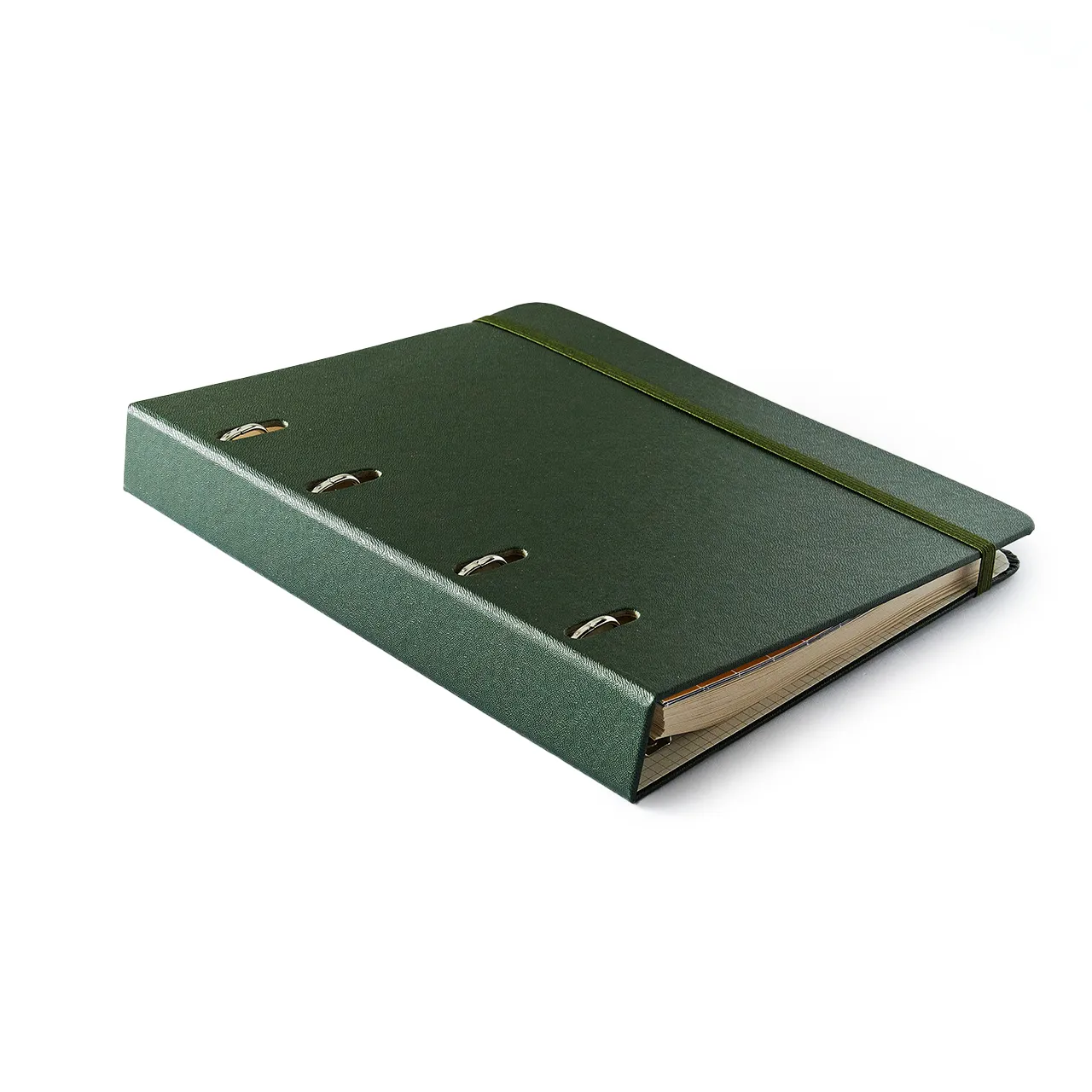 Caderno Criativo Argolado Office Duo Clássica Pautado & Pontado A5 Verde Oliva