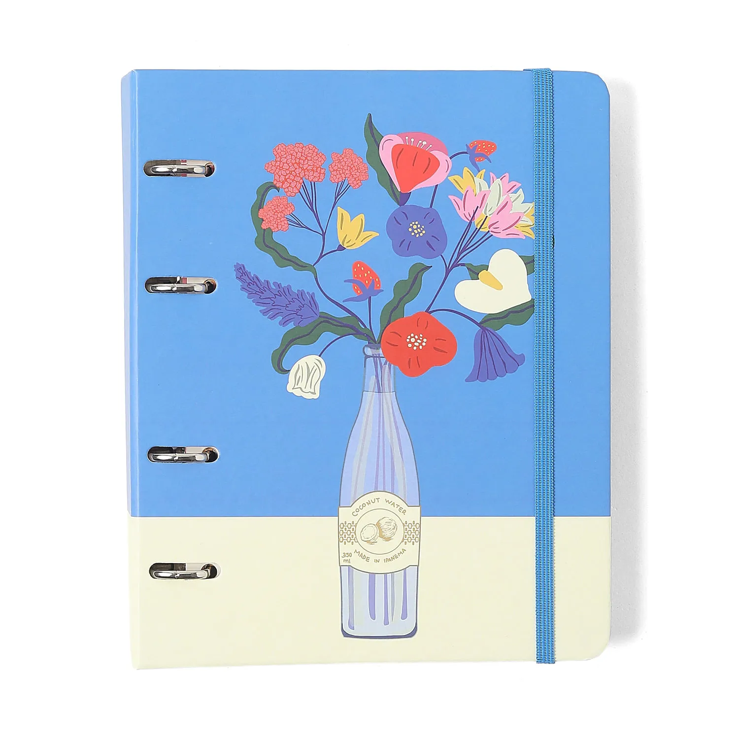 Caderno Criativo Argolado Office Duo Doce Florada Pautado & Pontado A5 Garrafa