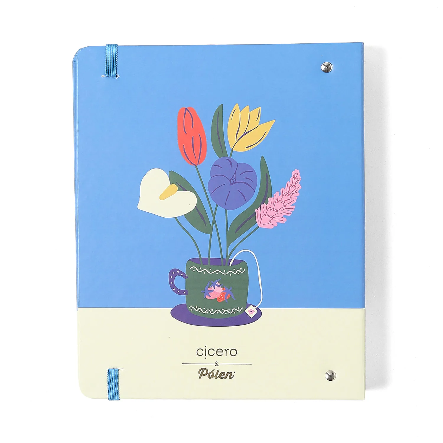 Caderno Criativo Argolado Office Duo Doce Florada Pautado & Pontado A5 Garrafa