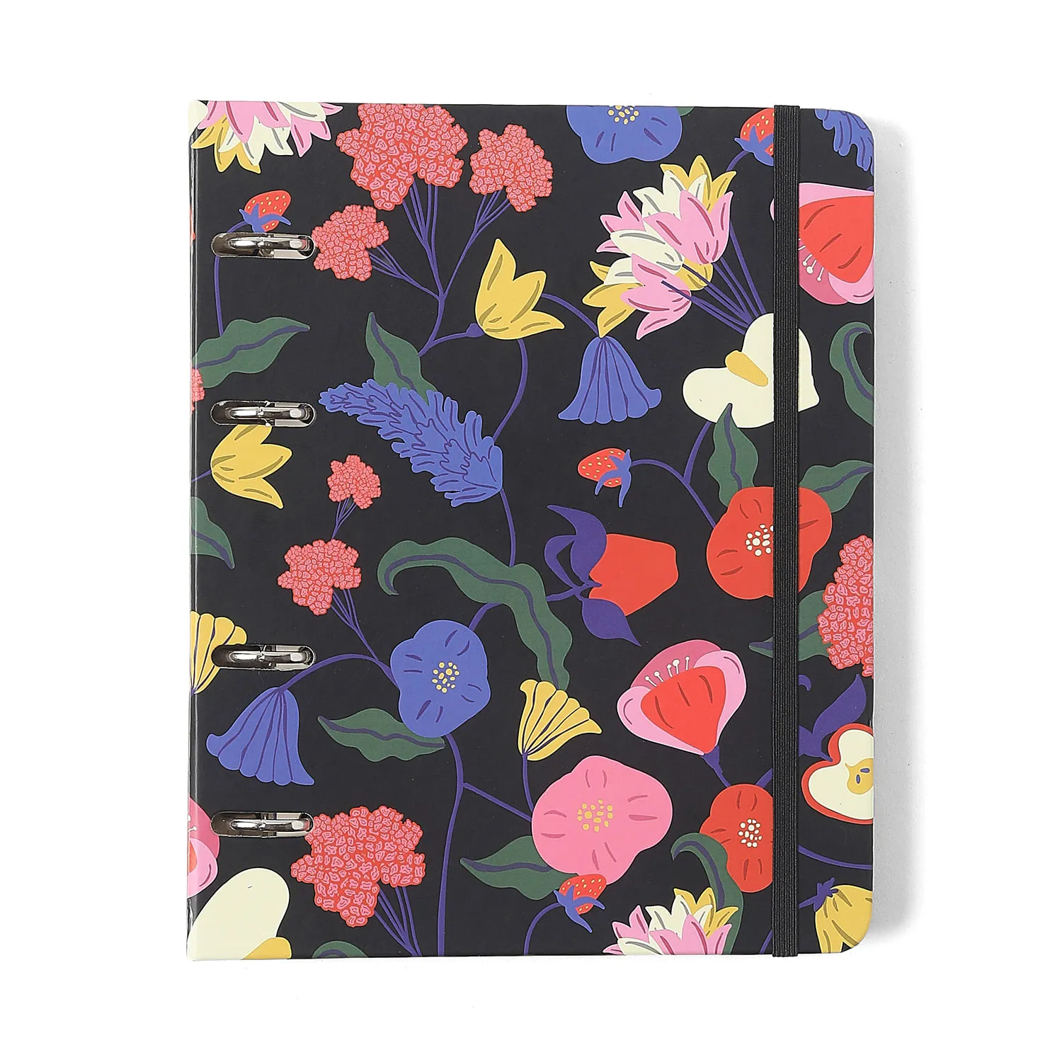 Caderno Criativo Argolado Office Duo Doce Florada Pautado & Pontado A5 Preto