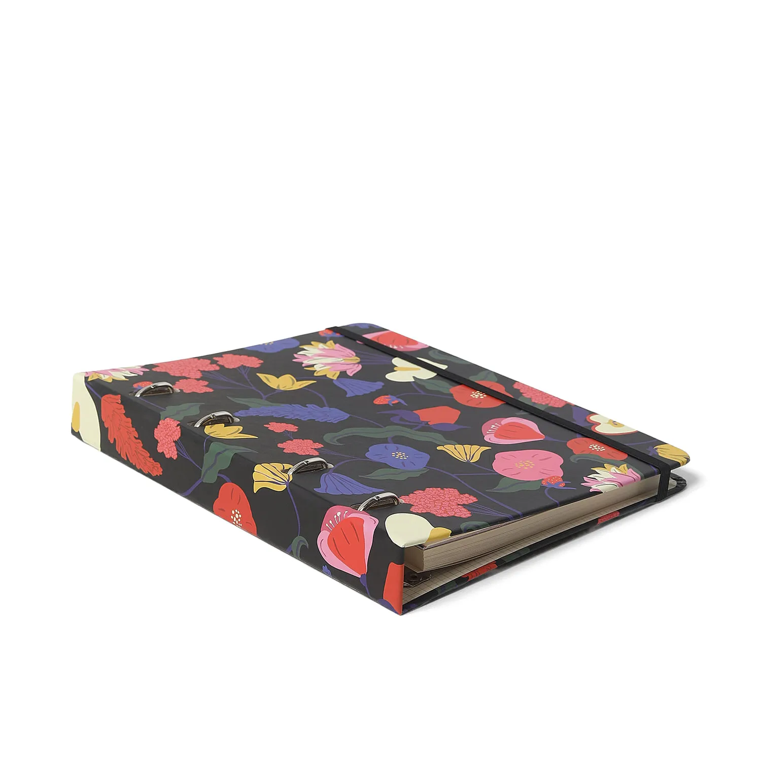 Caderno Criativo Argolado Office Duo Doce Florada Pautado & Pontado A5 Preto