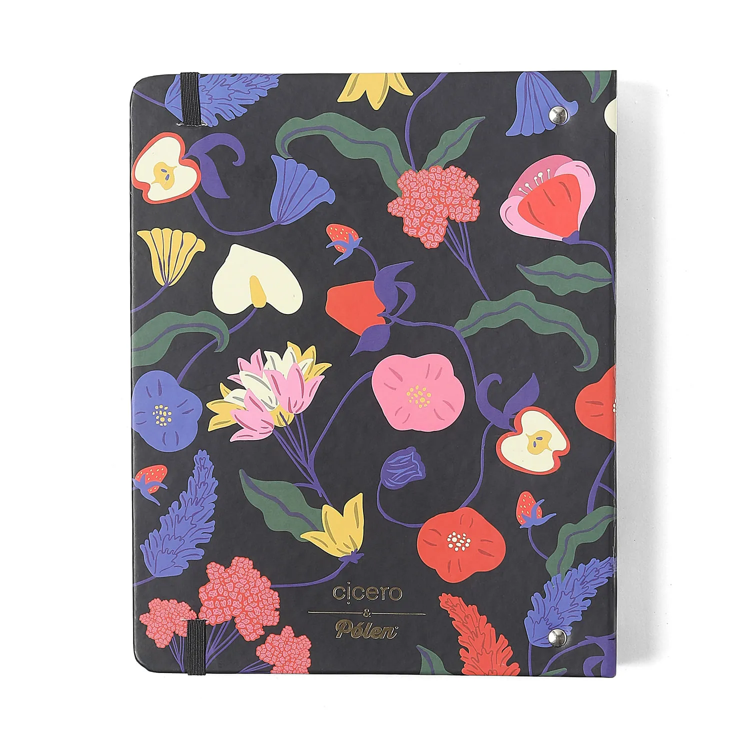 Caderno Criativo Argolado Office Duo Doce Florada Pautado & Pontado A5 Preto