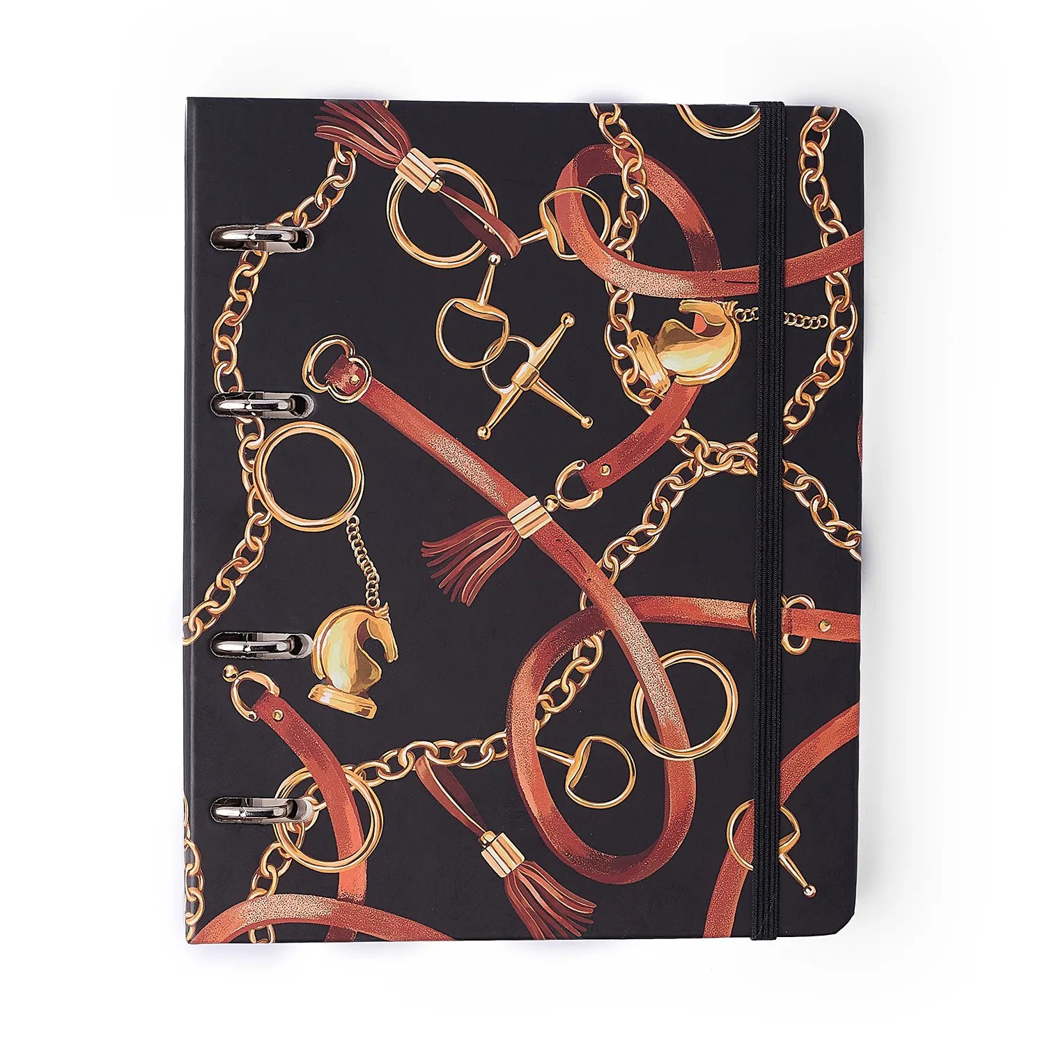 Caderno Criativo Argolado Office Duo Haras Pautado & Pontado A5 Selaria Preto