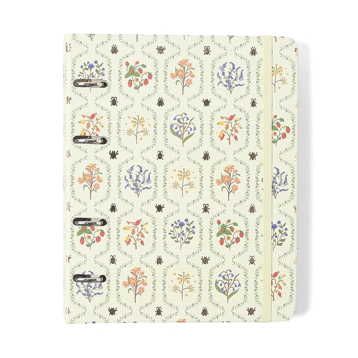 Caderno Criativo Argolado Office Duo Jardim Pautado & Pontado A5 Off White