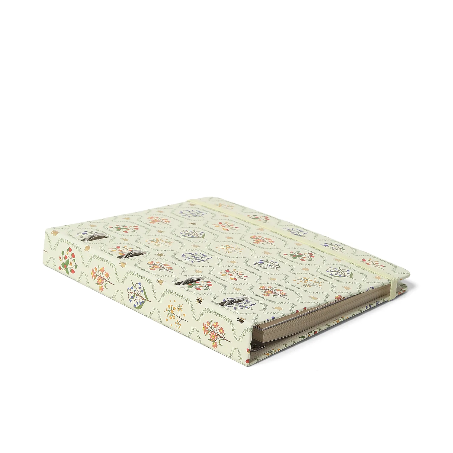 Caderno Criativo Argolado Office Duo Jardim Pautado & Pontado A5 Off White