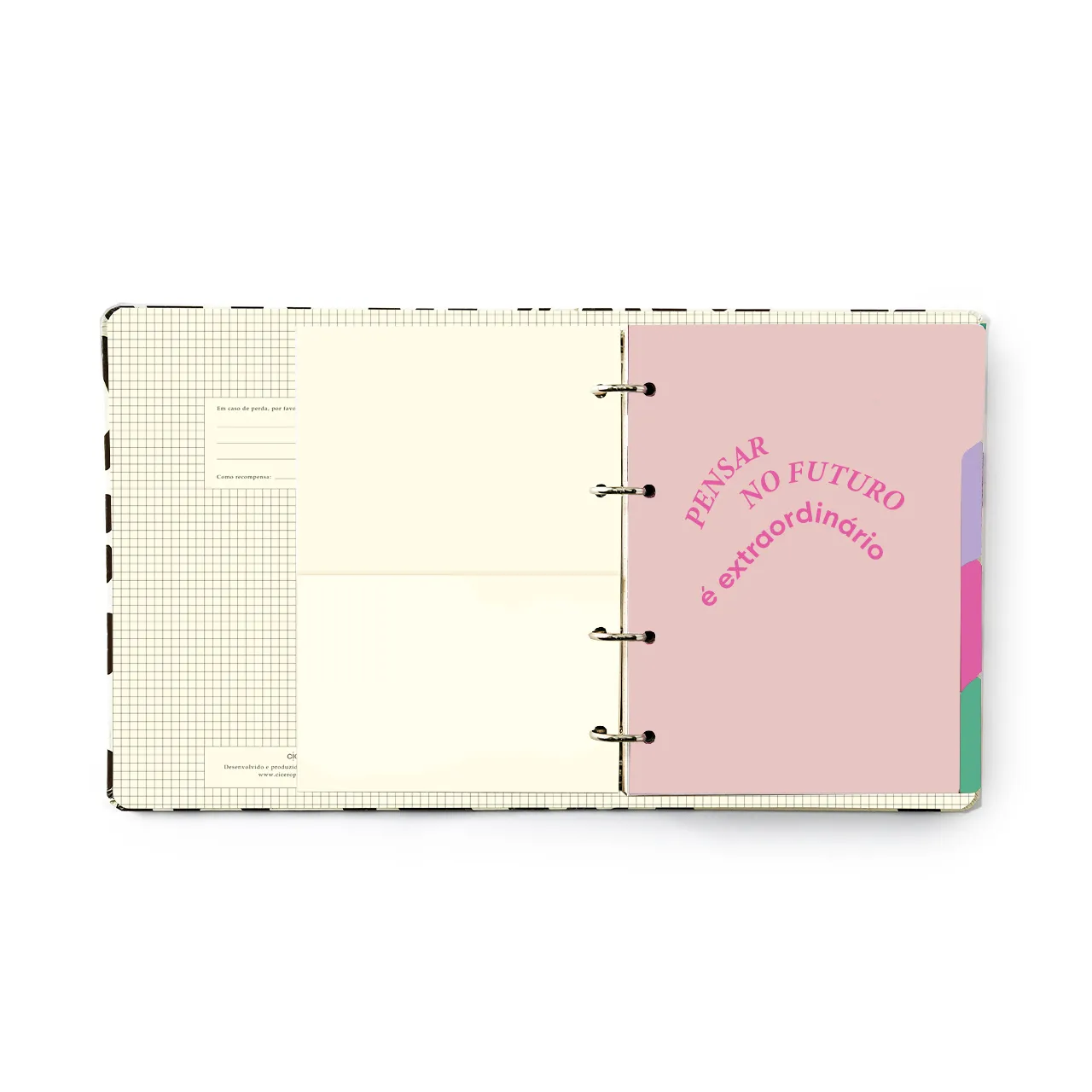 Caderno Criativo Argolado Office Duo Melissa Pautado & Pontado A5 Favo De Abelhas