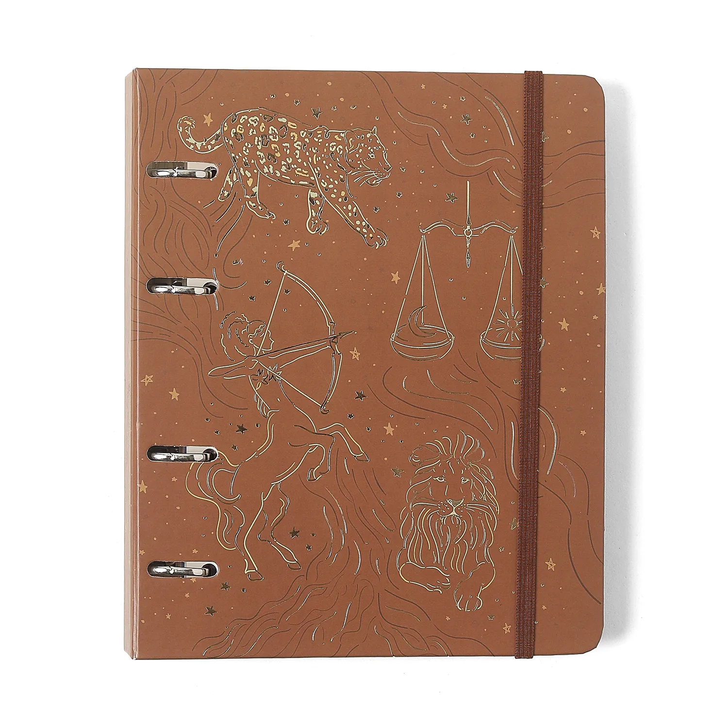 Caderno Criativo Argolado Office Duo Origens Pautado & Pontado A5 Terra
