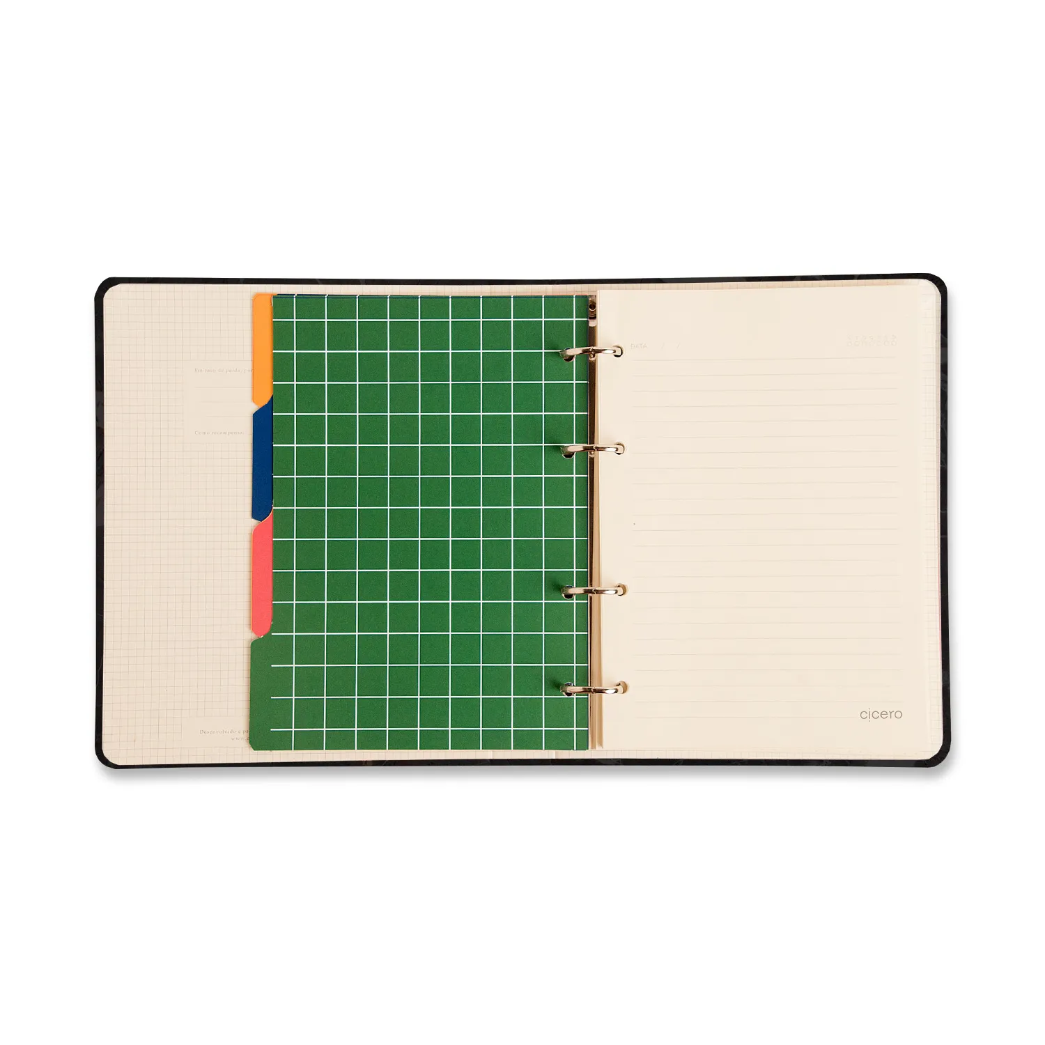 Caderno Criativo Argolado Office Duo Praia Pautado & Pontado A5 Sol