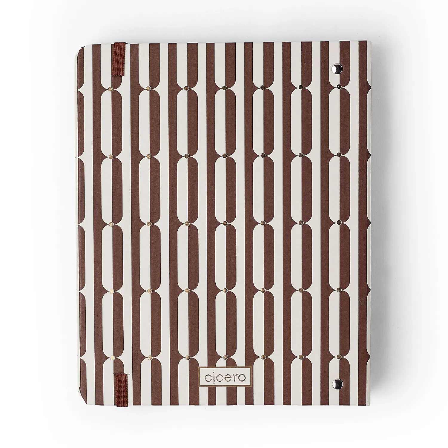 Caderno Criativo Argolado Office Duo Veredas Pautado & Pontado A5 Marrom