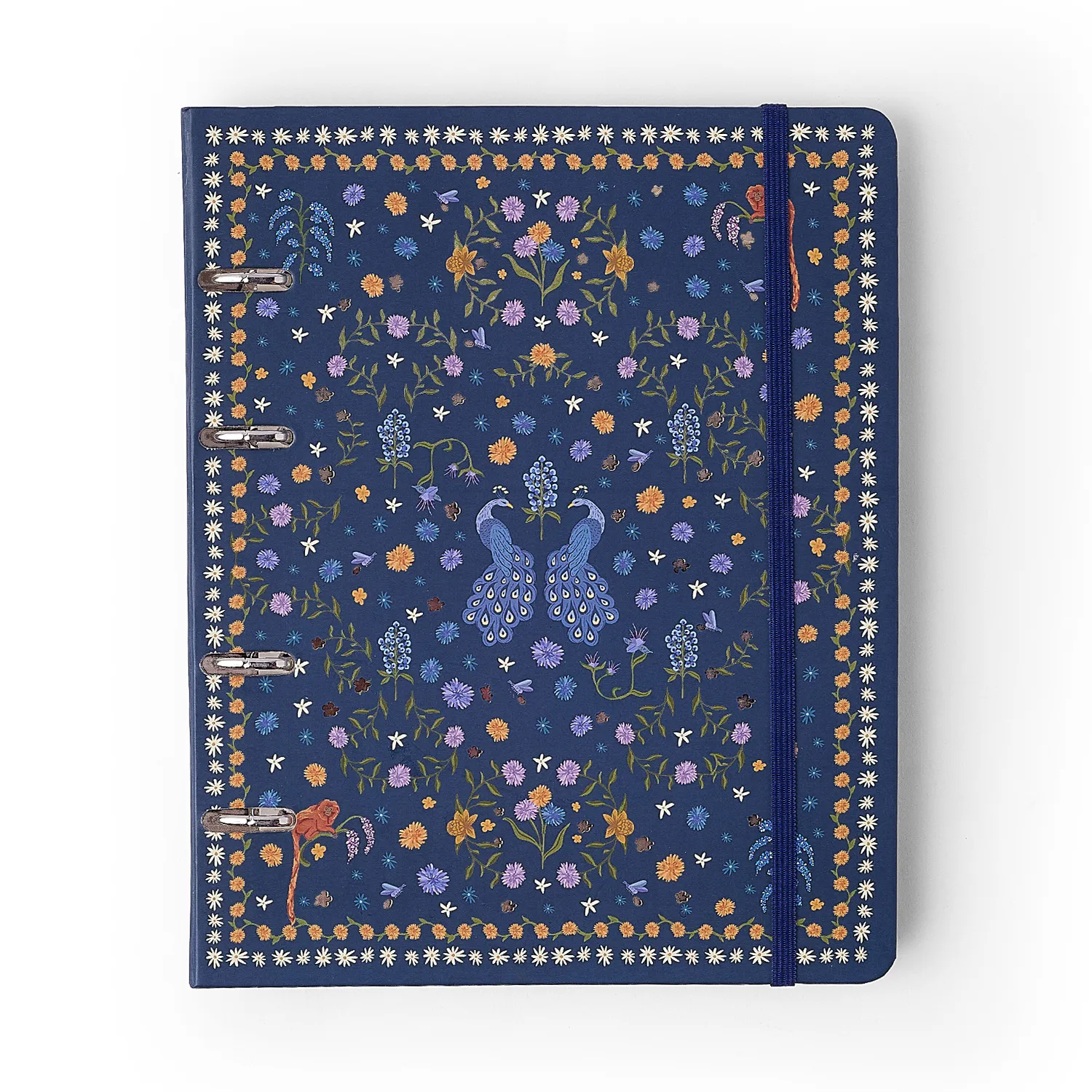 Caderno Criativo Argolado Relicário Pautado 17x24 Realeza Marinho