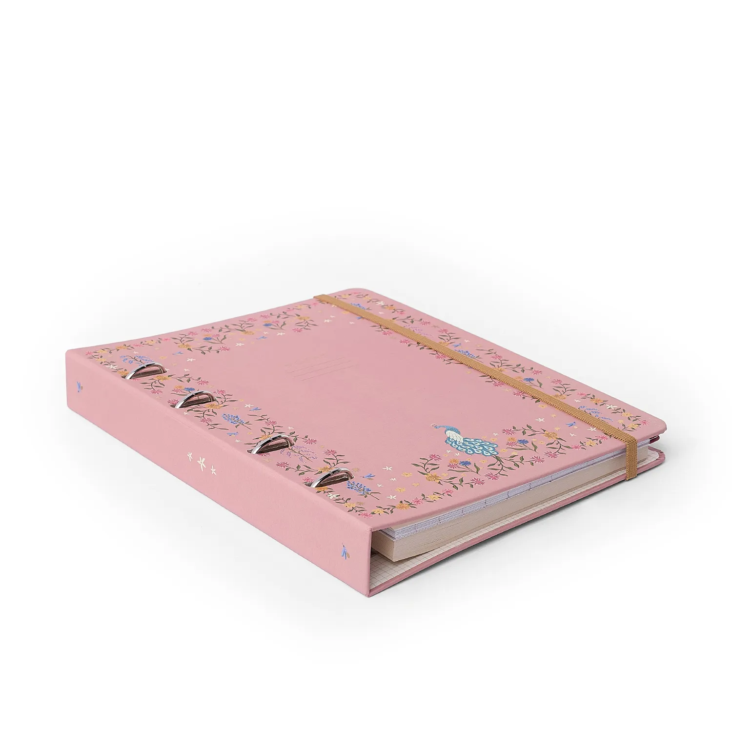 Caderno Criativo Argolado Relicário Pautado 17x24 Secreto Coral