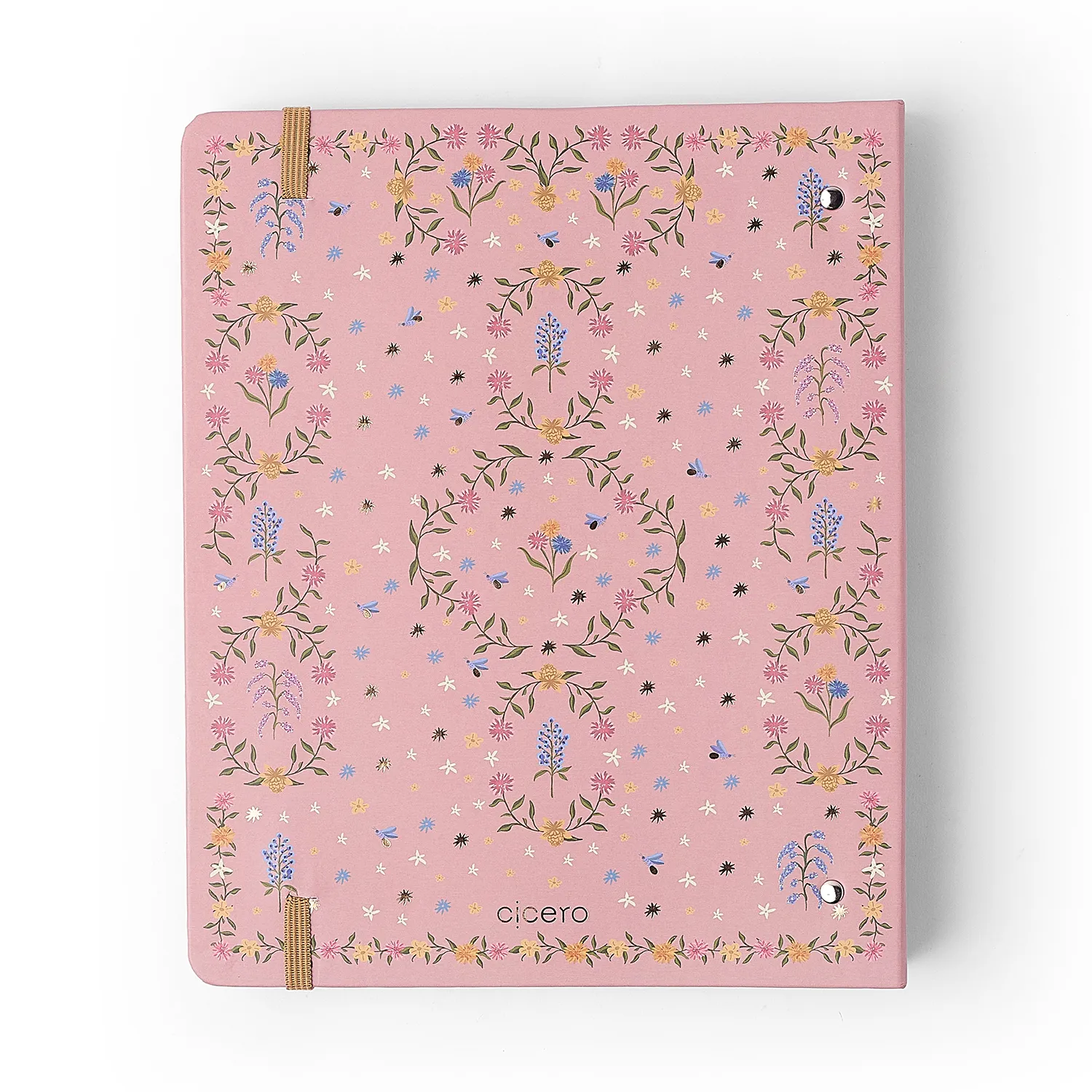Caderno Criativo Argolado Relicário Pautado 17x24 Secreto Coral